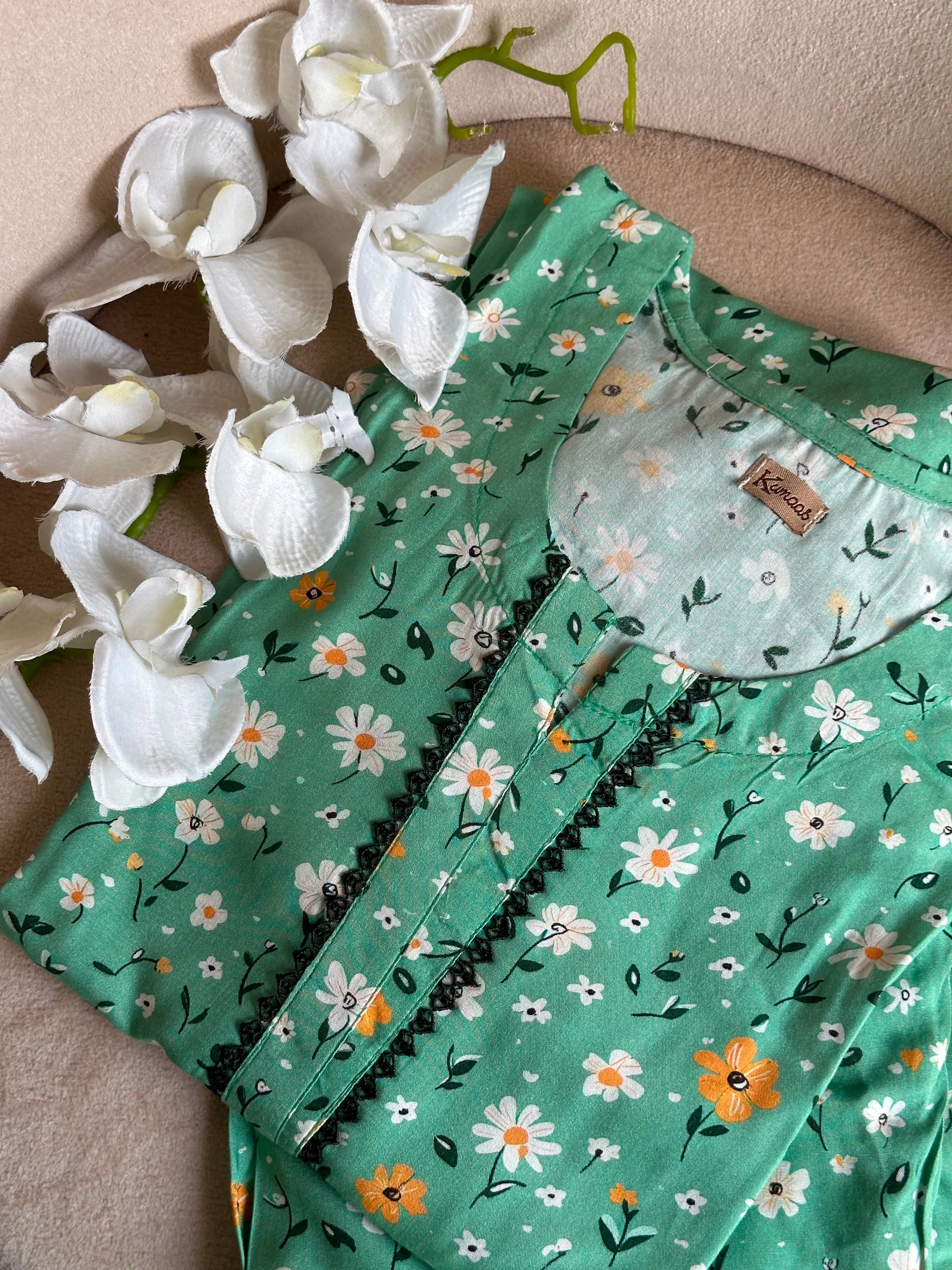 Mint green linen