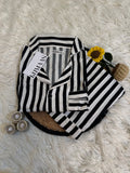 Black stripes pjs.