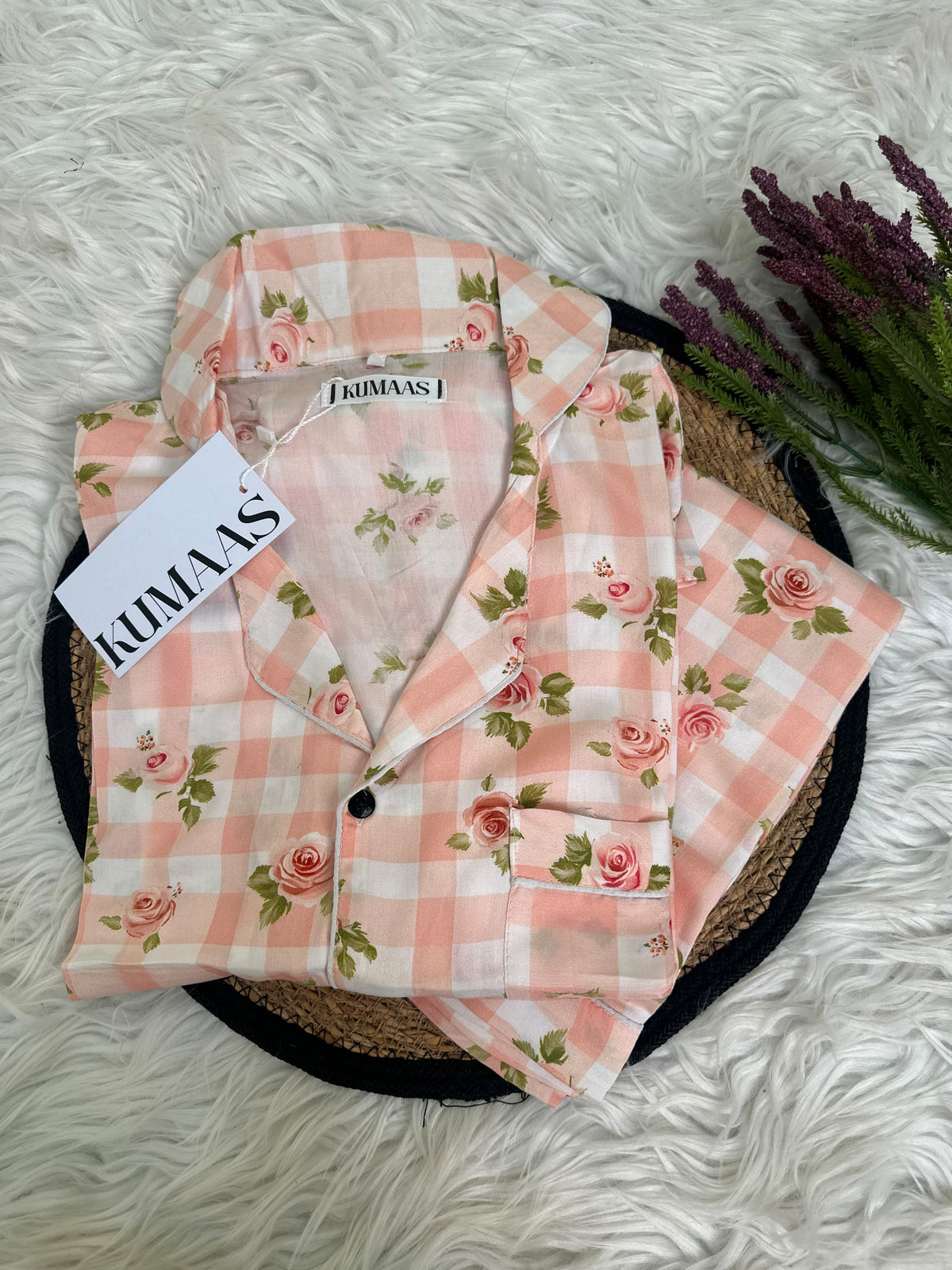 Orange Check Pjs