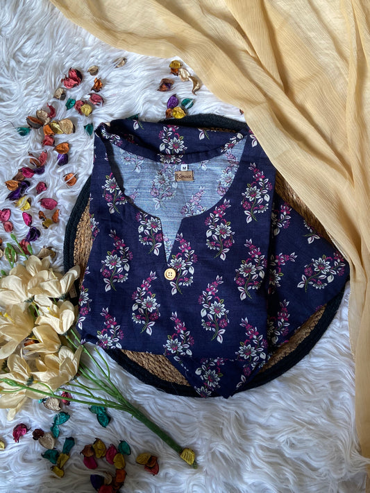 Dark blue khaddar