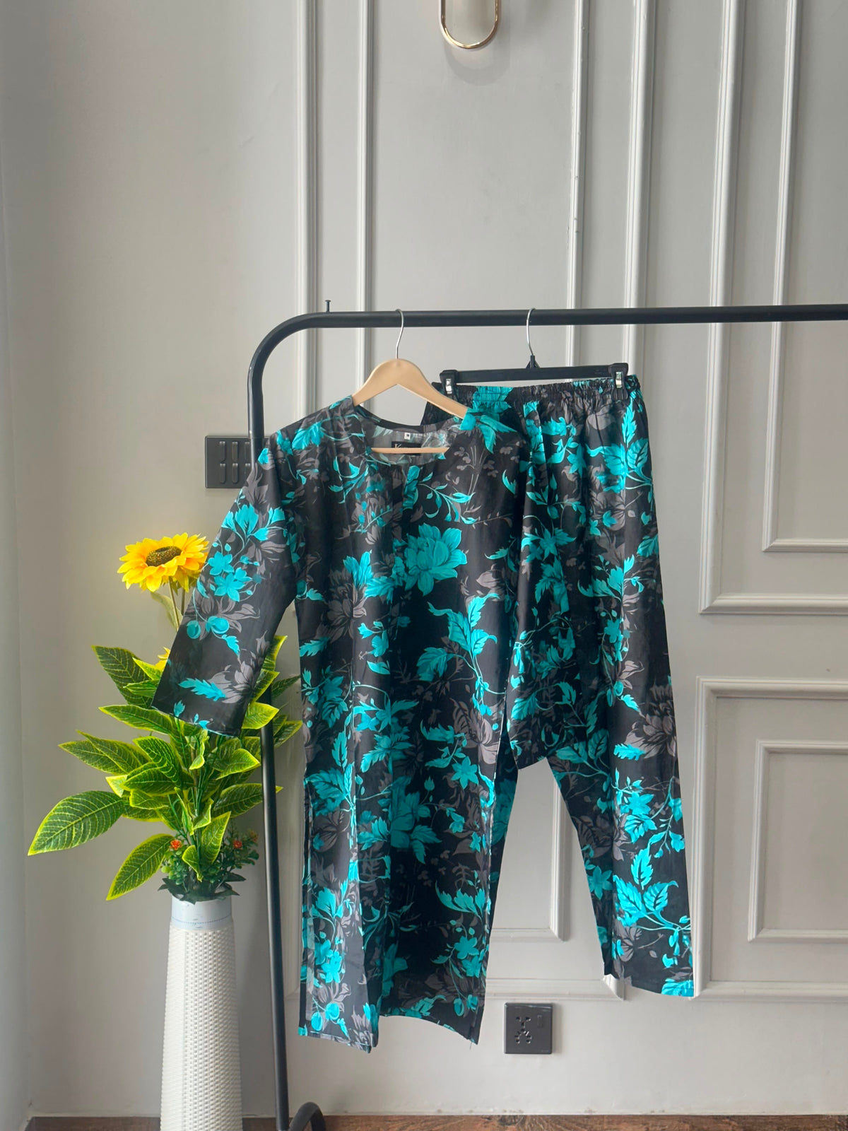 Aqua Charcoal Lawn