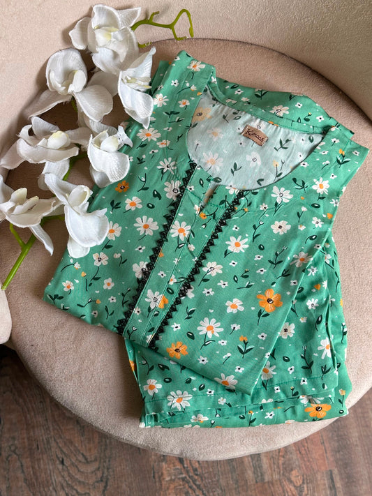 Mint green linen