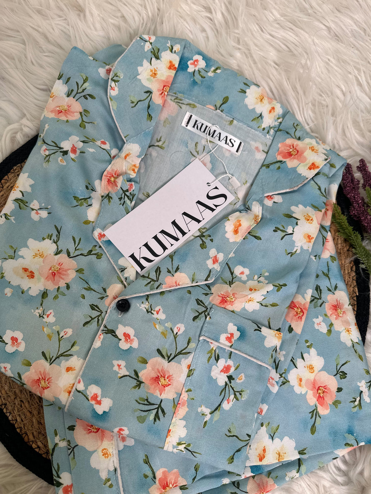 BLUE FLORAL PJS