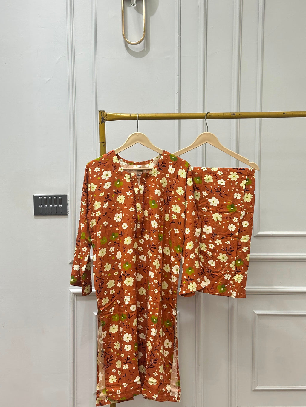 Orange bloom linen
