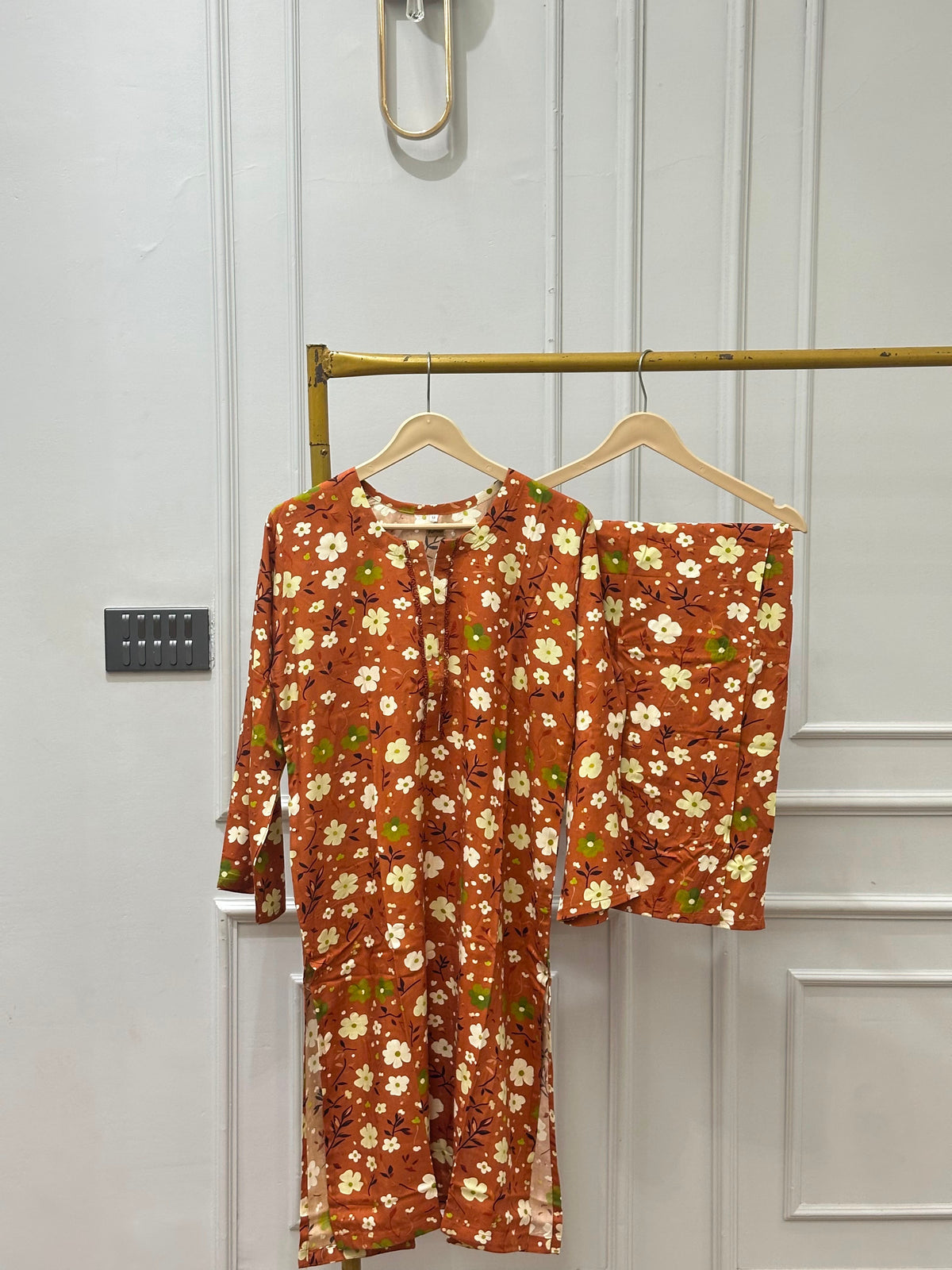 Orange bloom linen