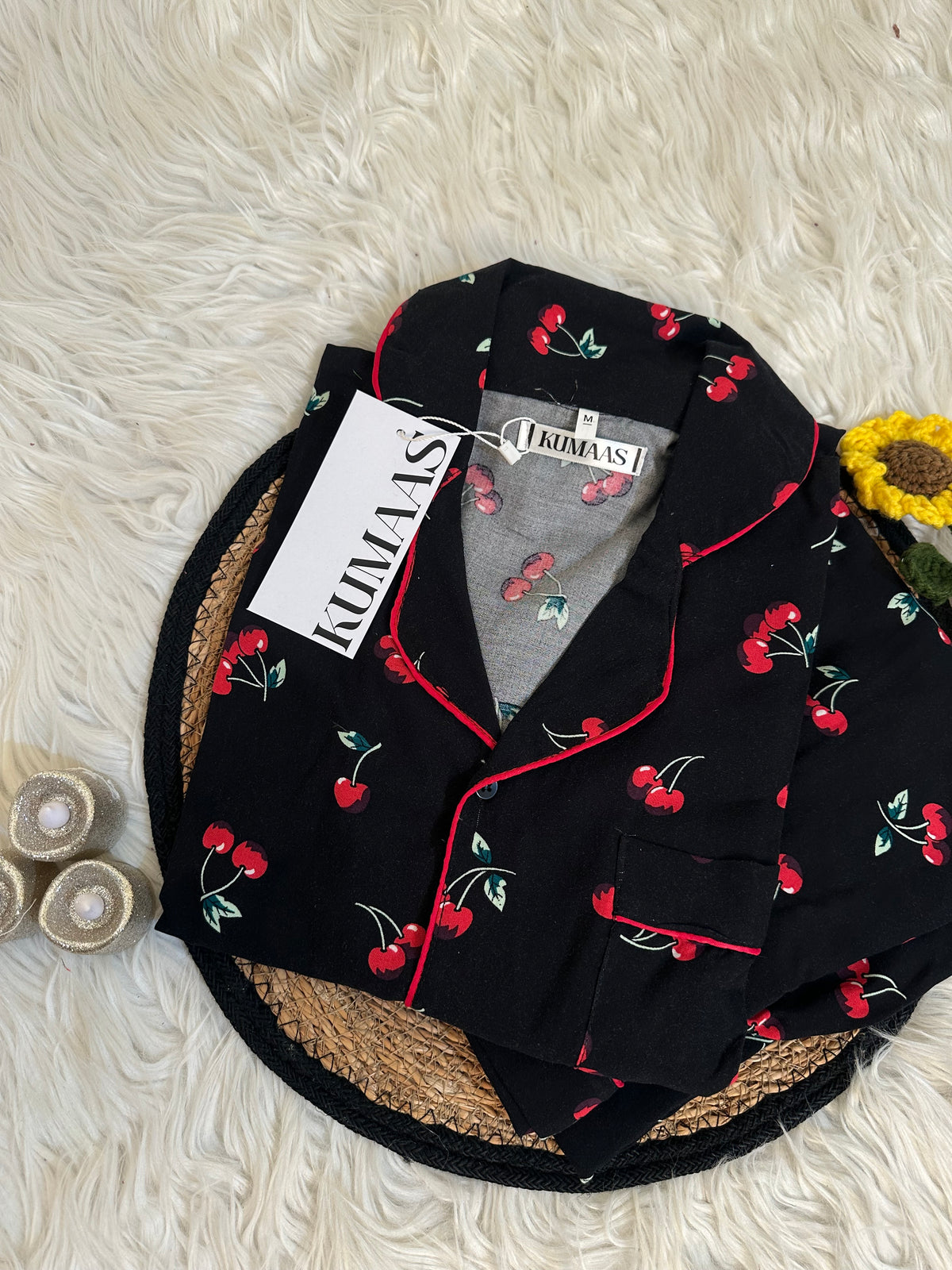 Cherry black pjs