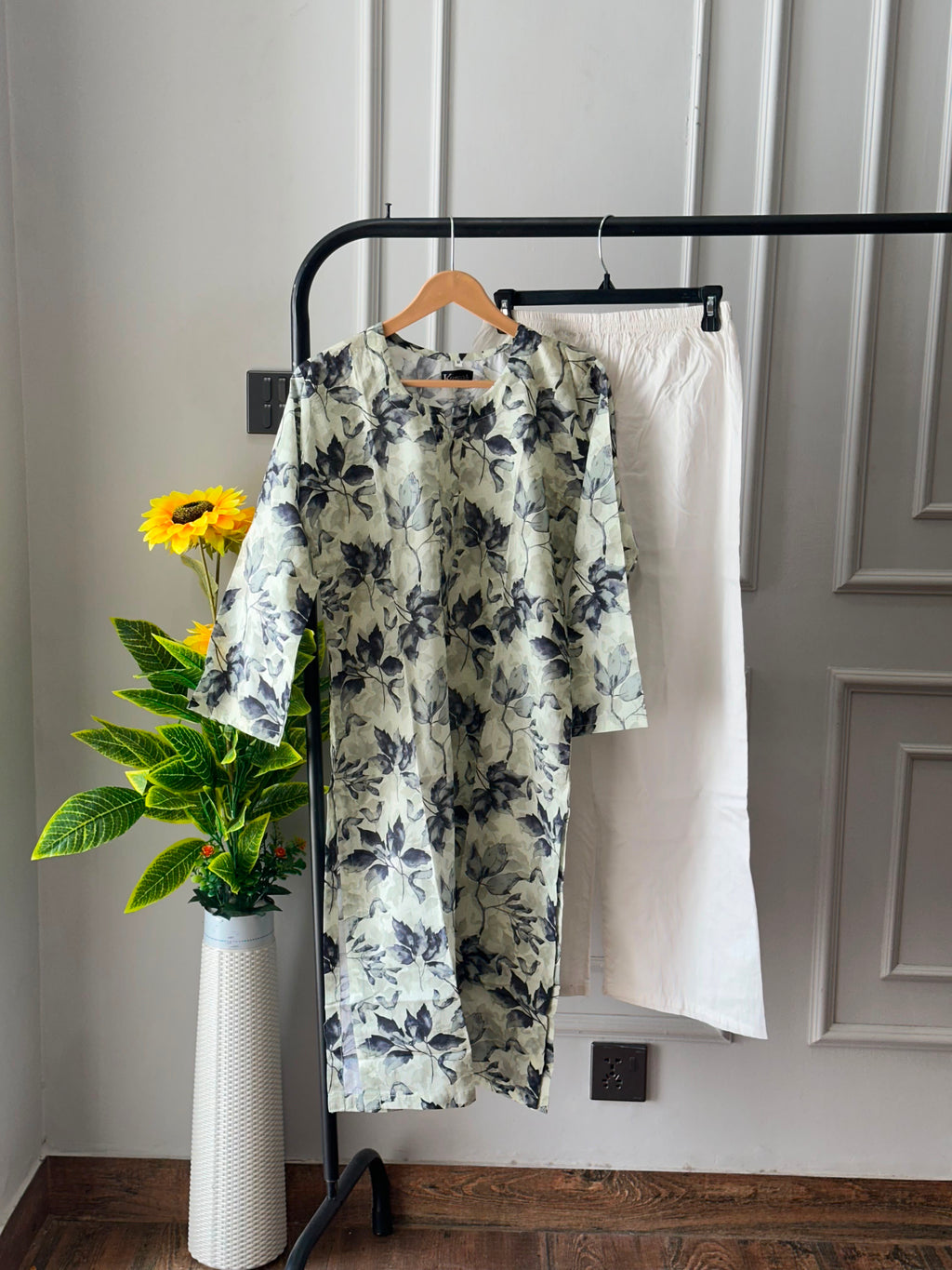 Silver Leaf lawn kurti