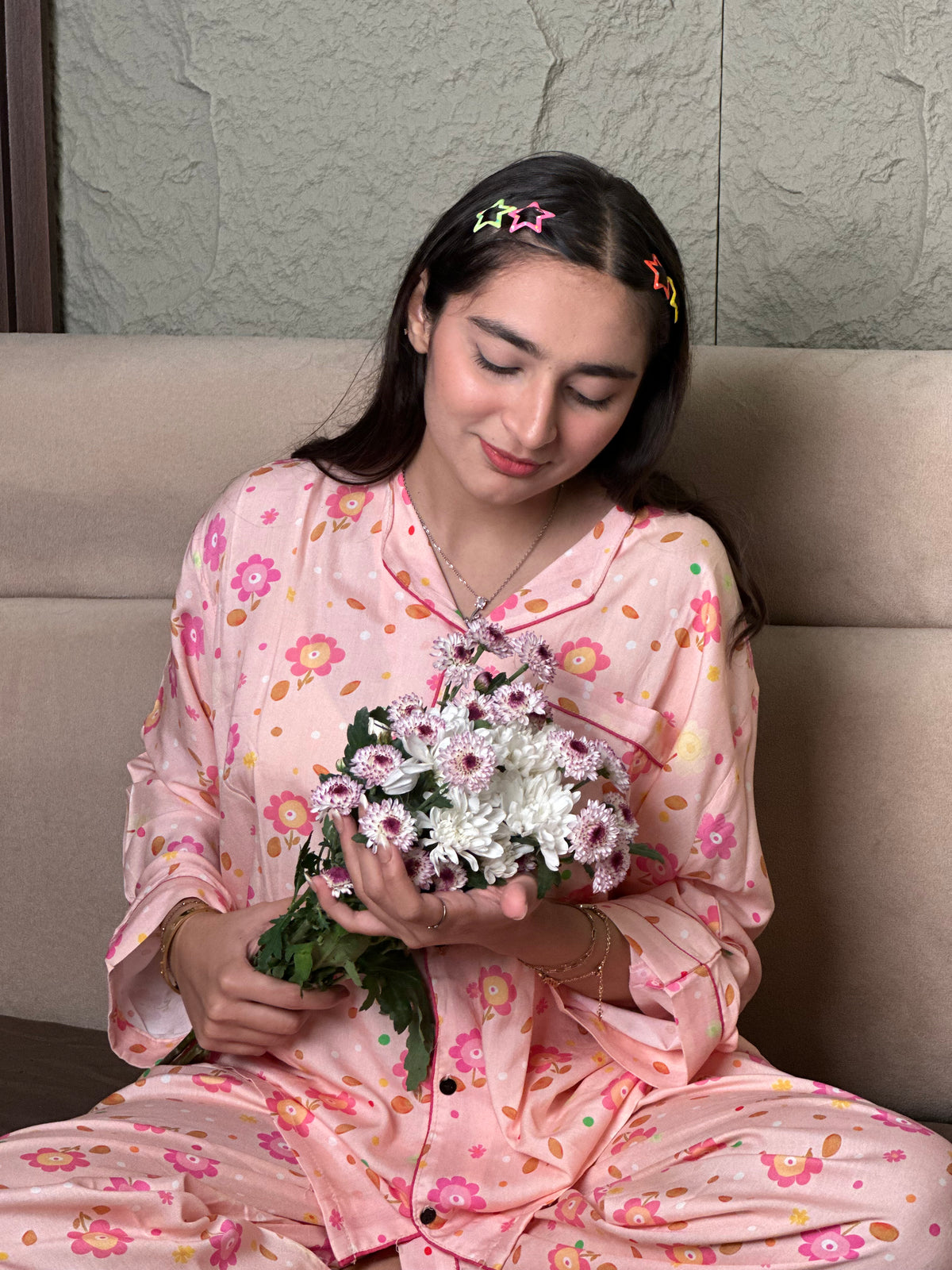 Pink daisy PJS