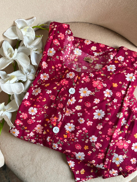 Rustic rose linen