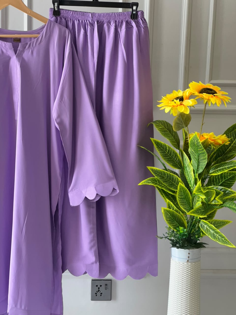 Lilac bloom set linen