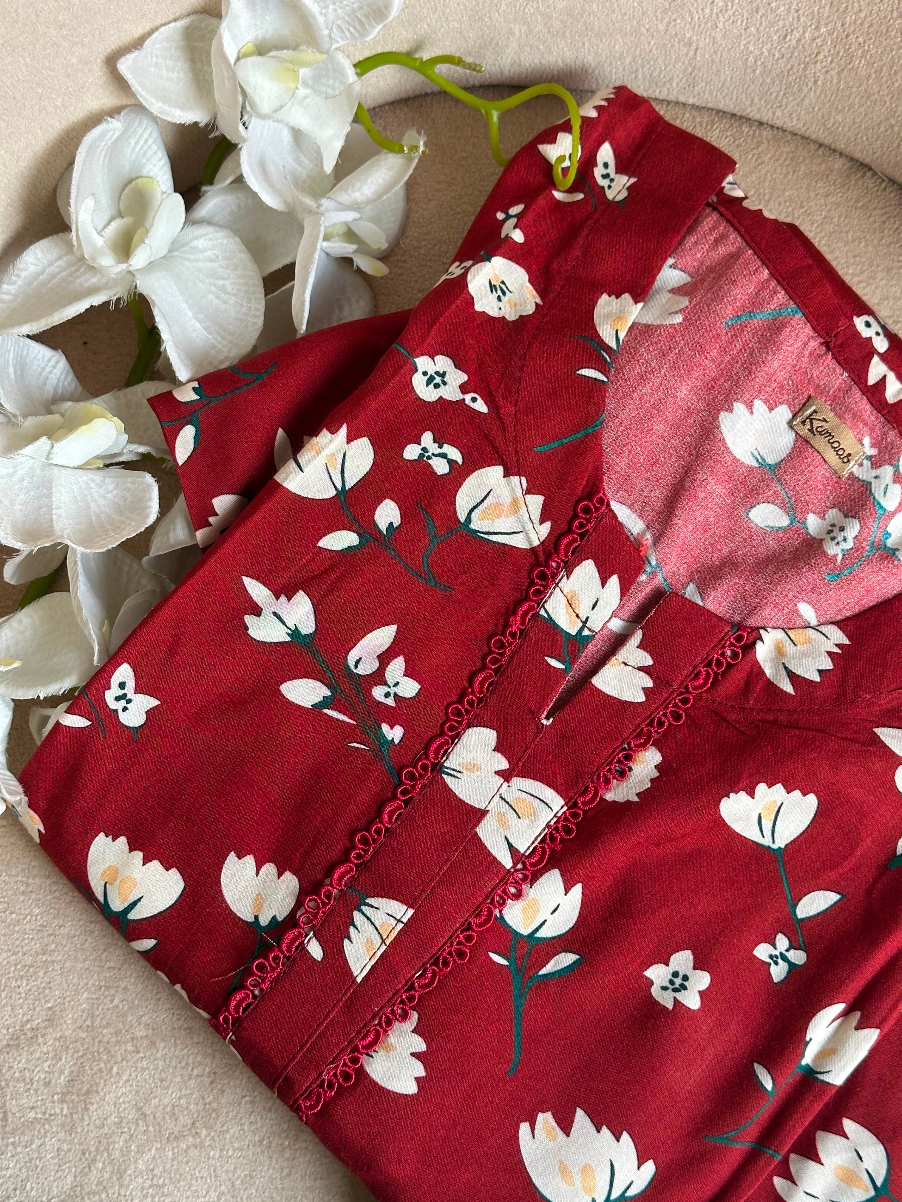 Warm red linen