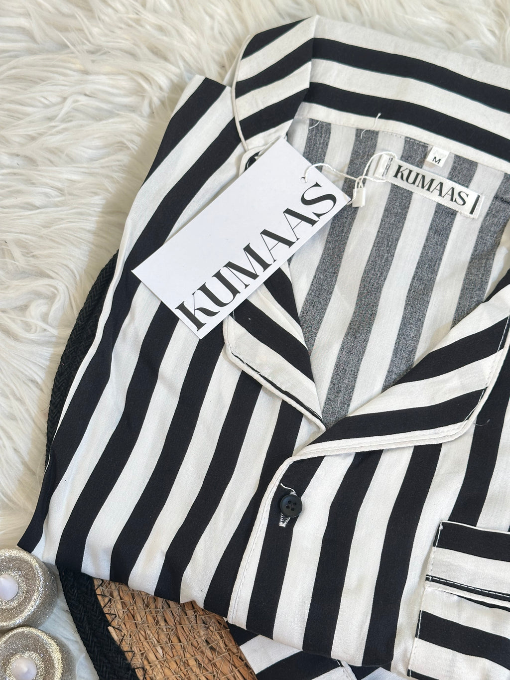 Black stripes pjs.