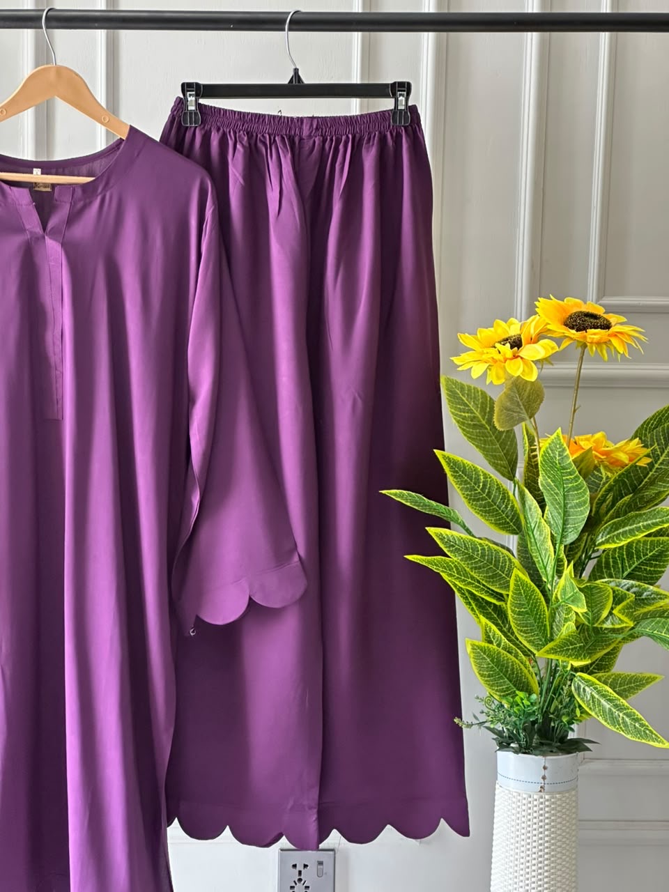 Royal purple linen