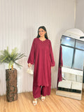Berry scallop linen