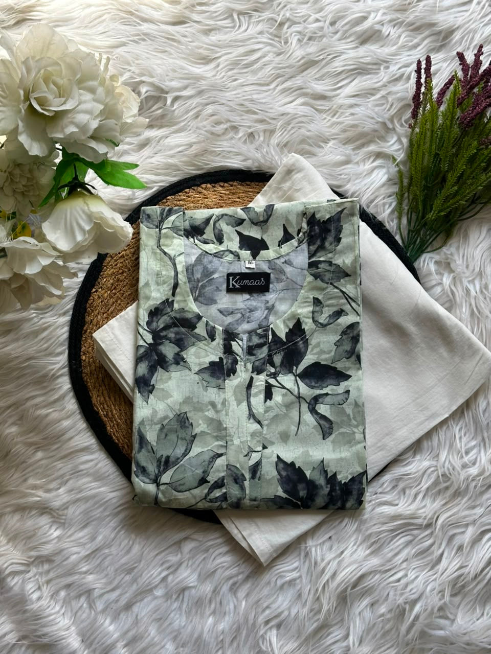 Silver Leaf lawn kurti