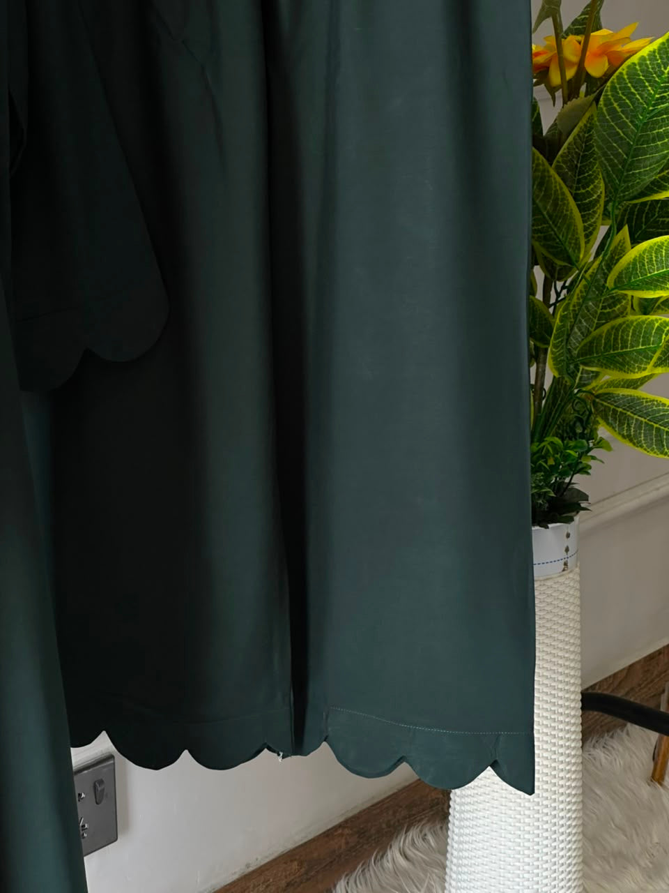 Emerald green linen