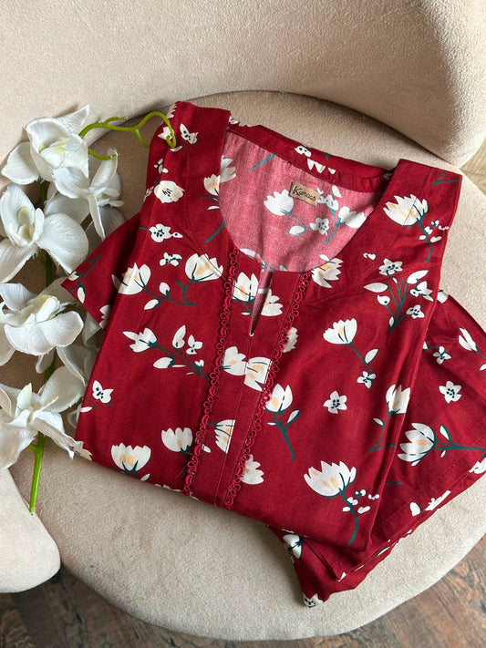 Warm red linen