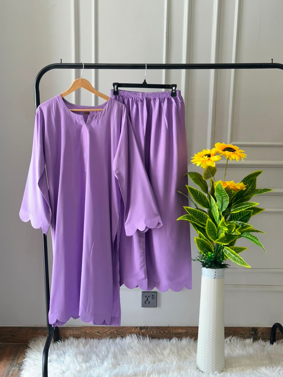 Lilac bloom set linen