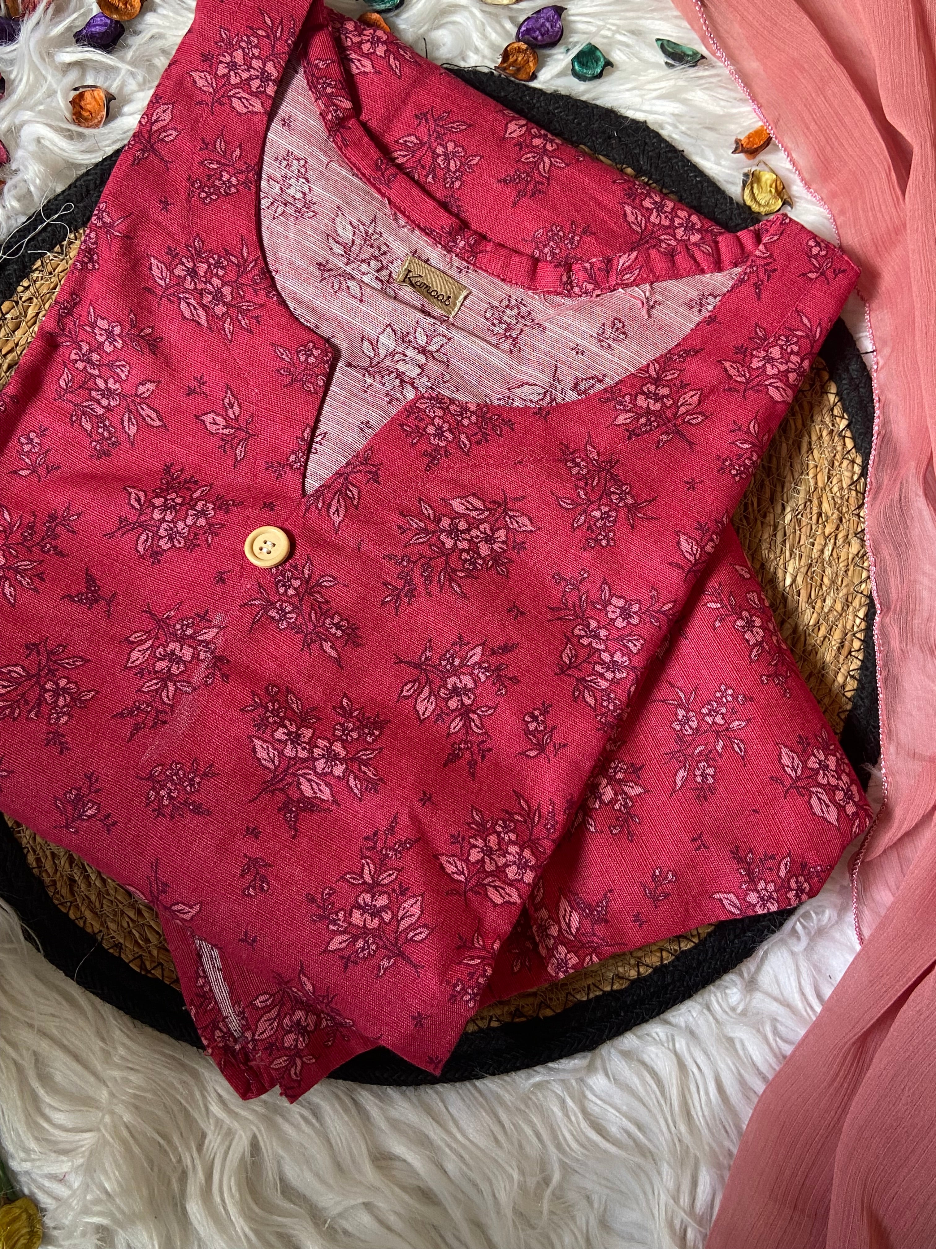 Powder pink khaddar