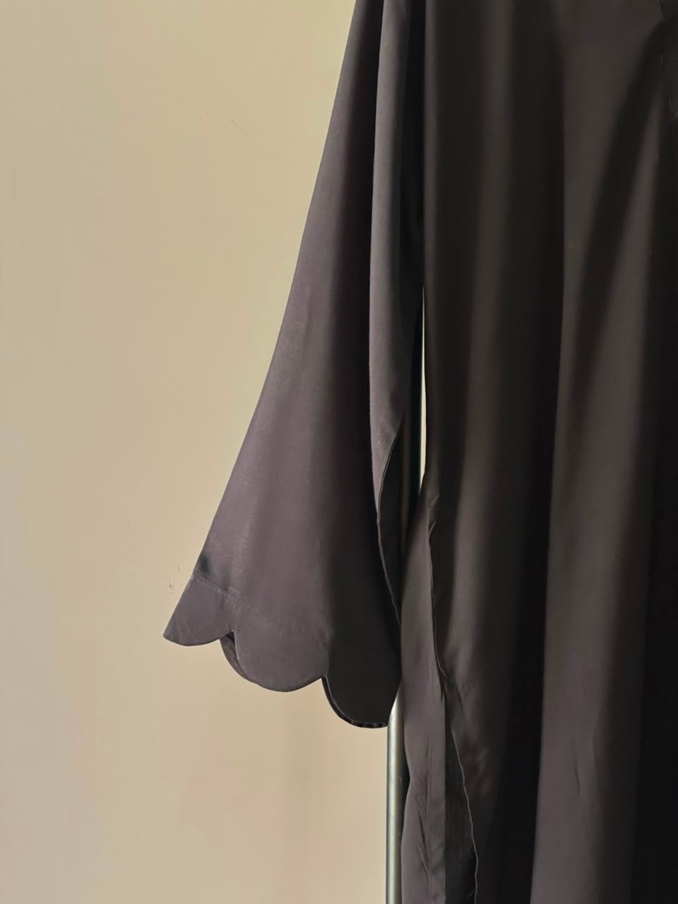Plain black linen