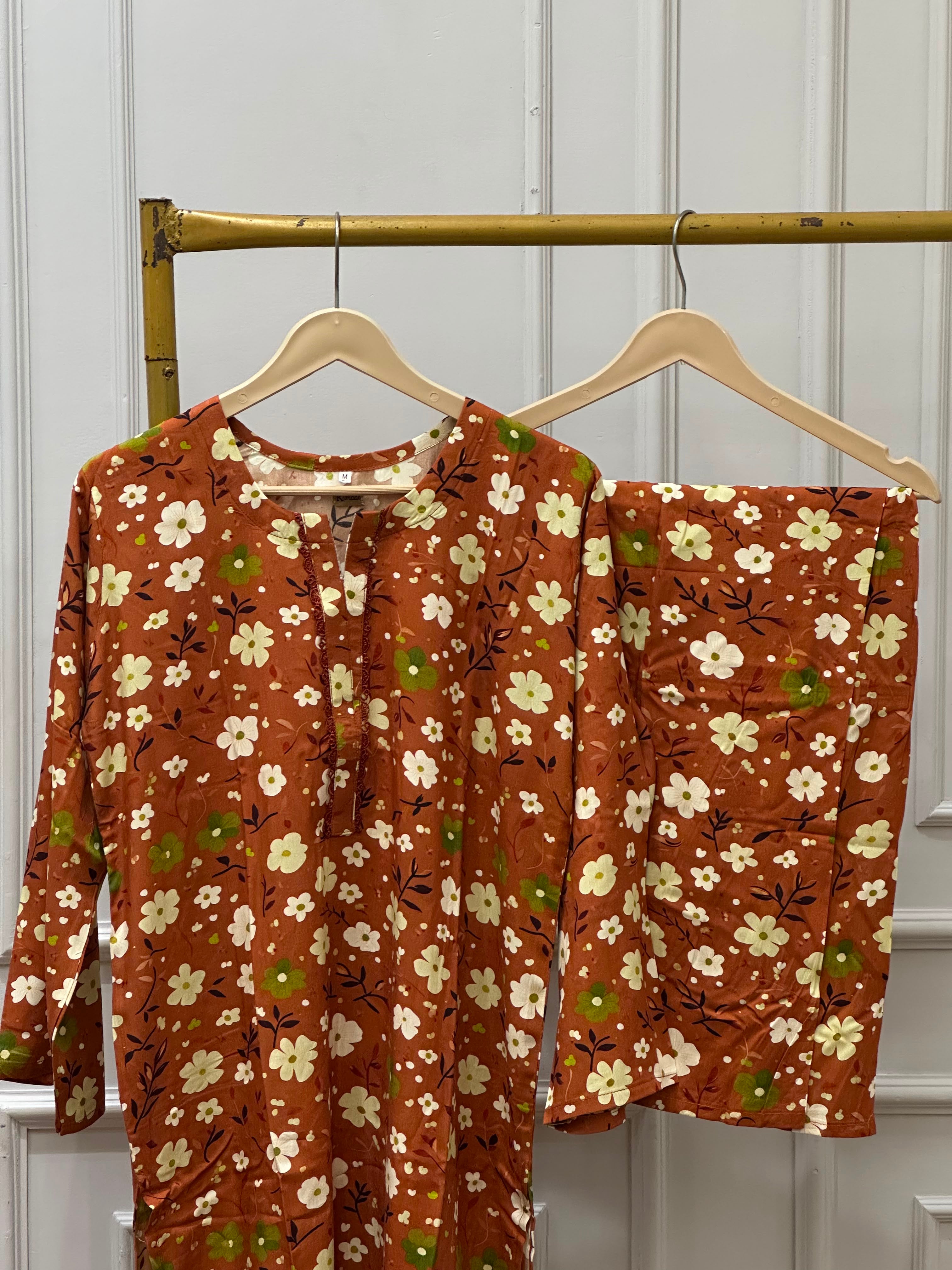 Orange bloom linen