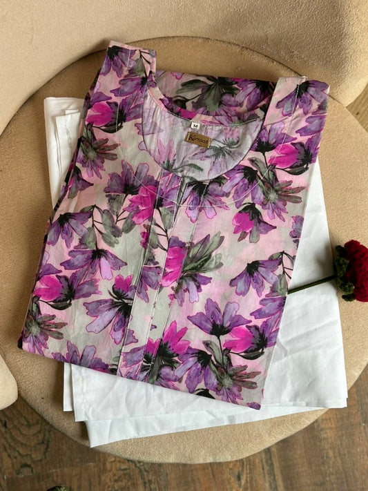 Lavender bloom Lawn kurti