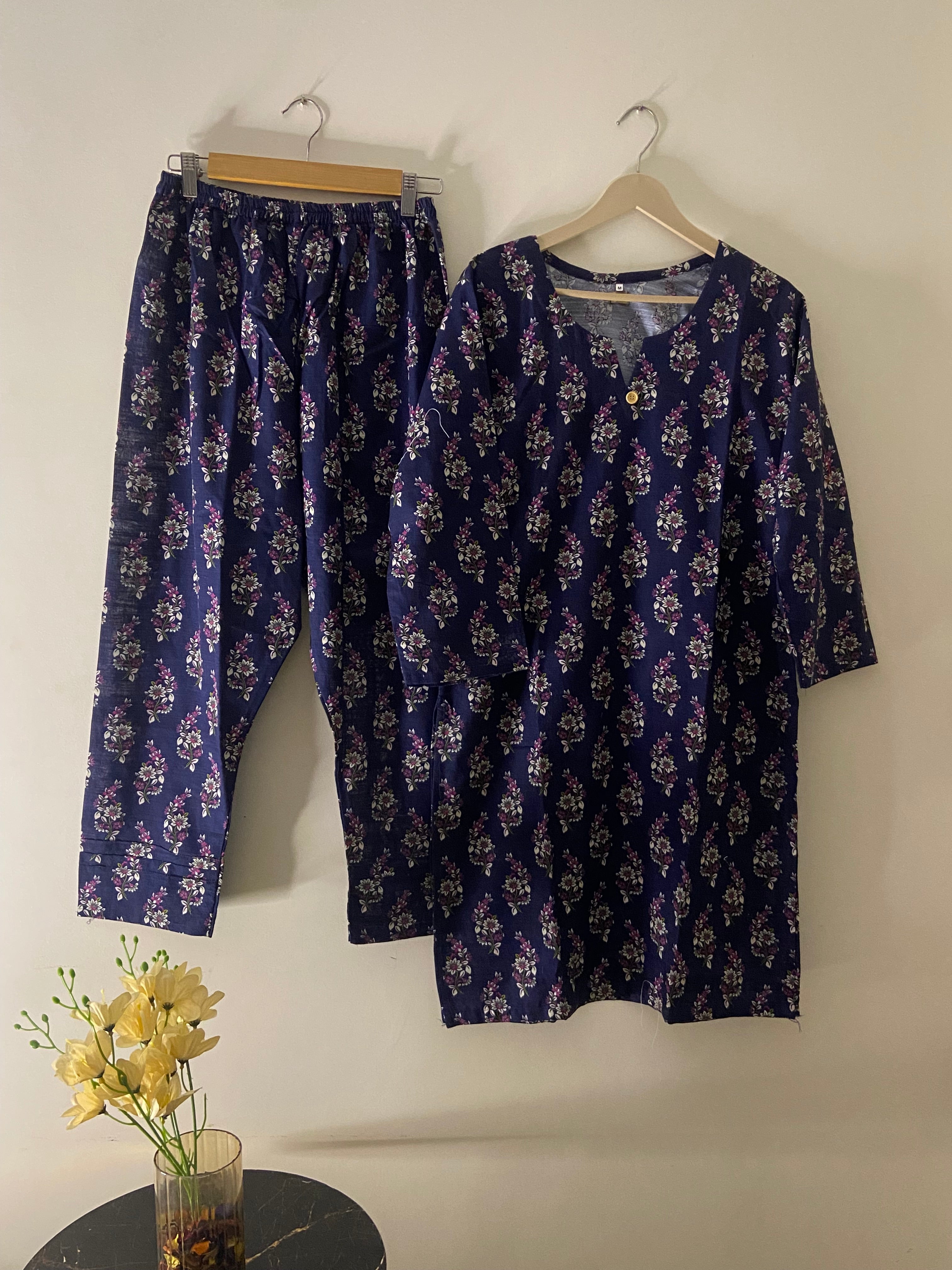 Dark blue khaddar