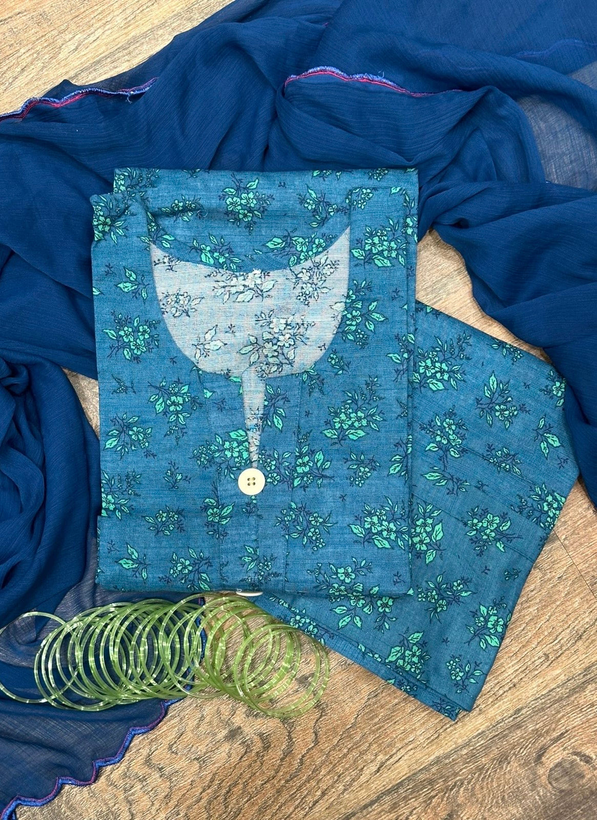Ice blue khaddar