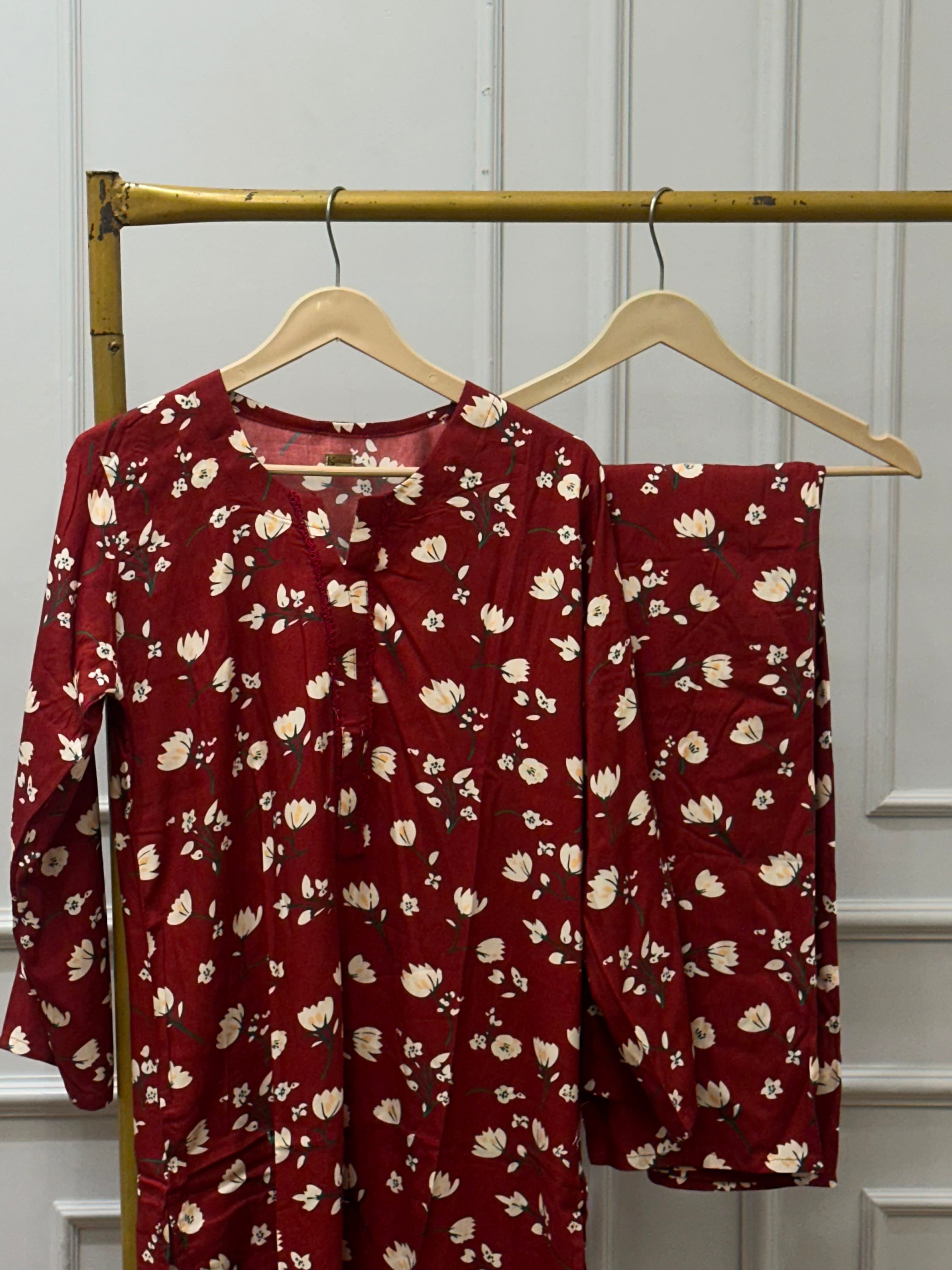 Warm red linen