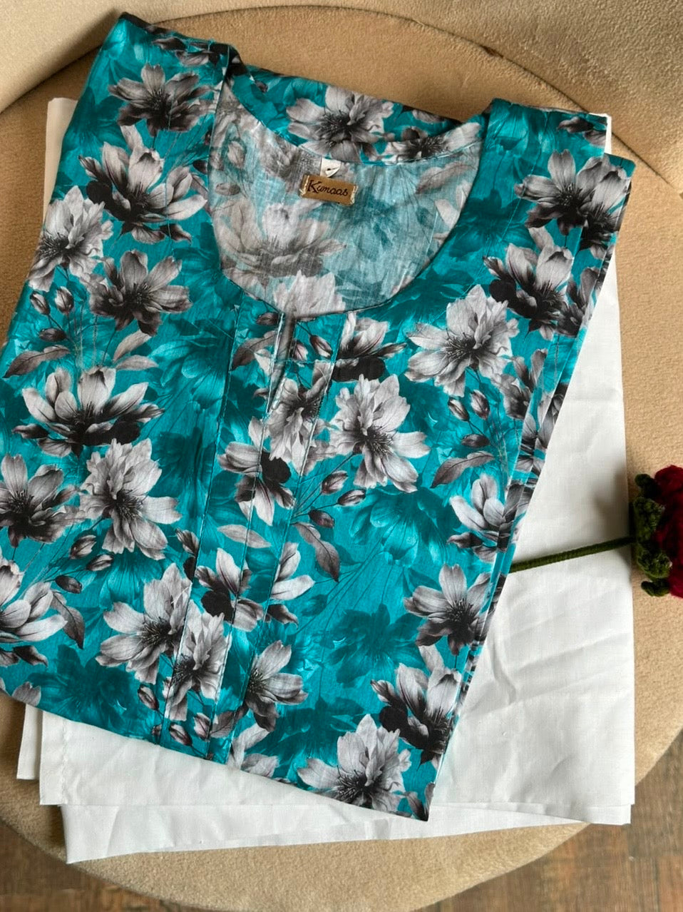Teal petals lawn