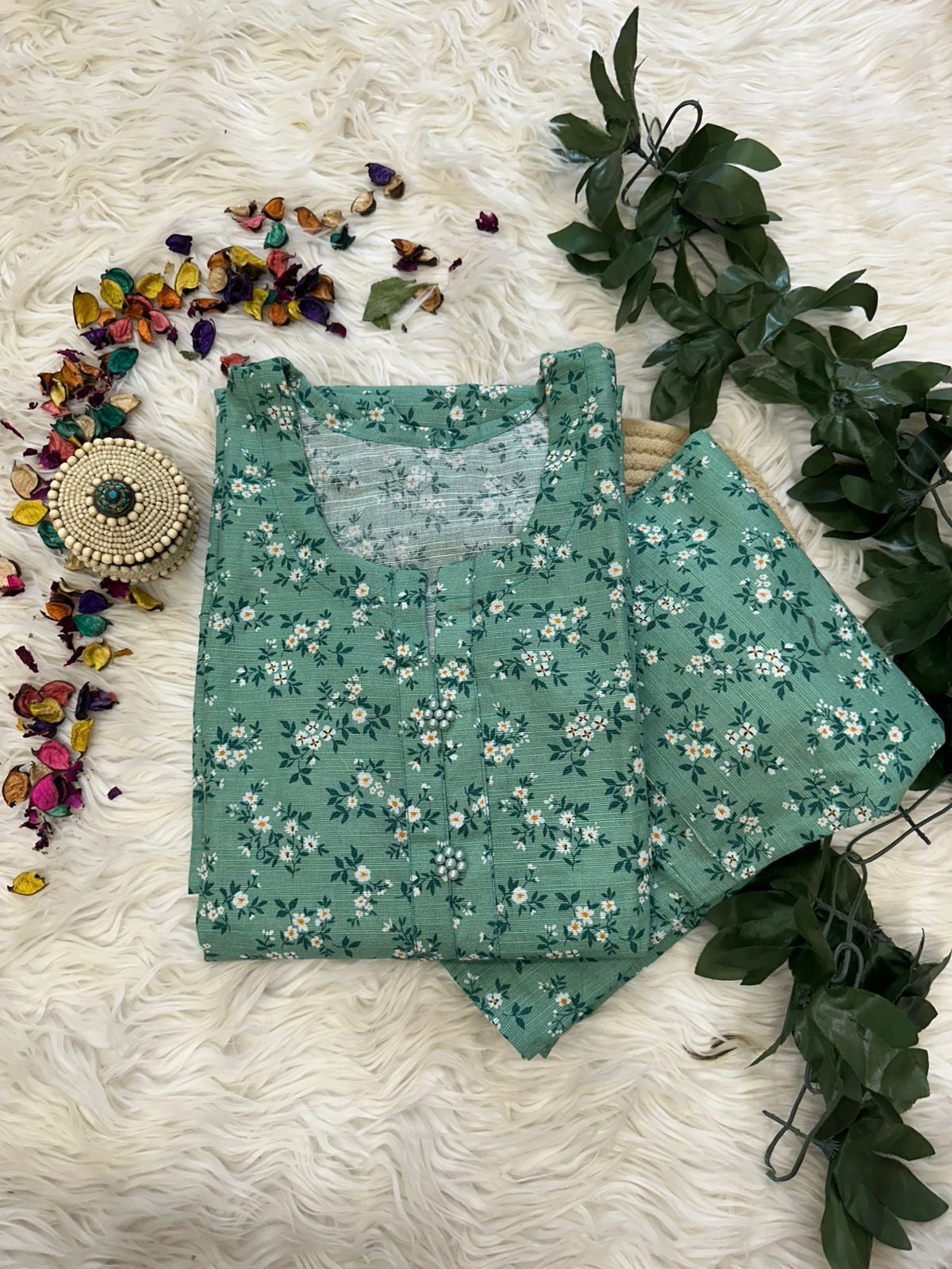 Greeno mint khaddar