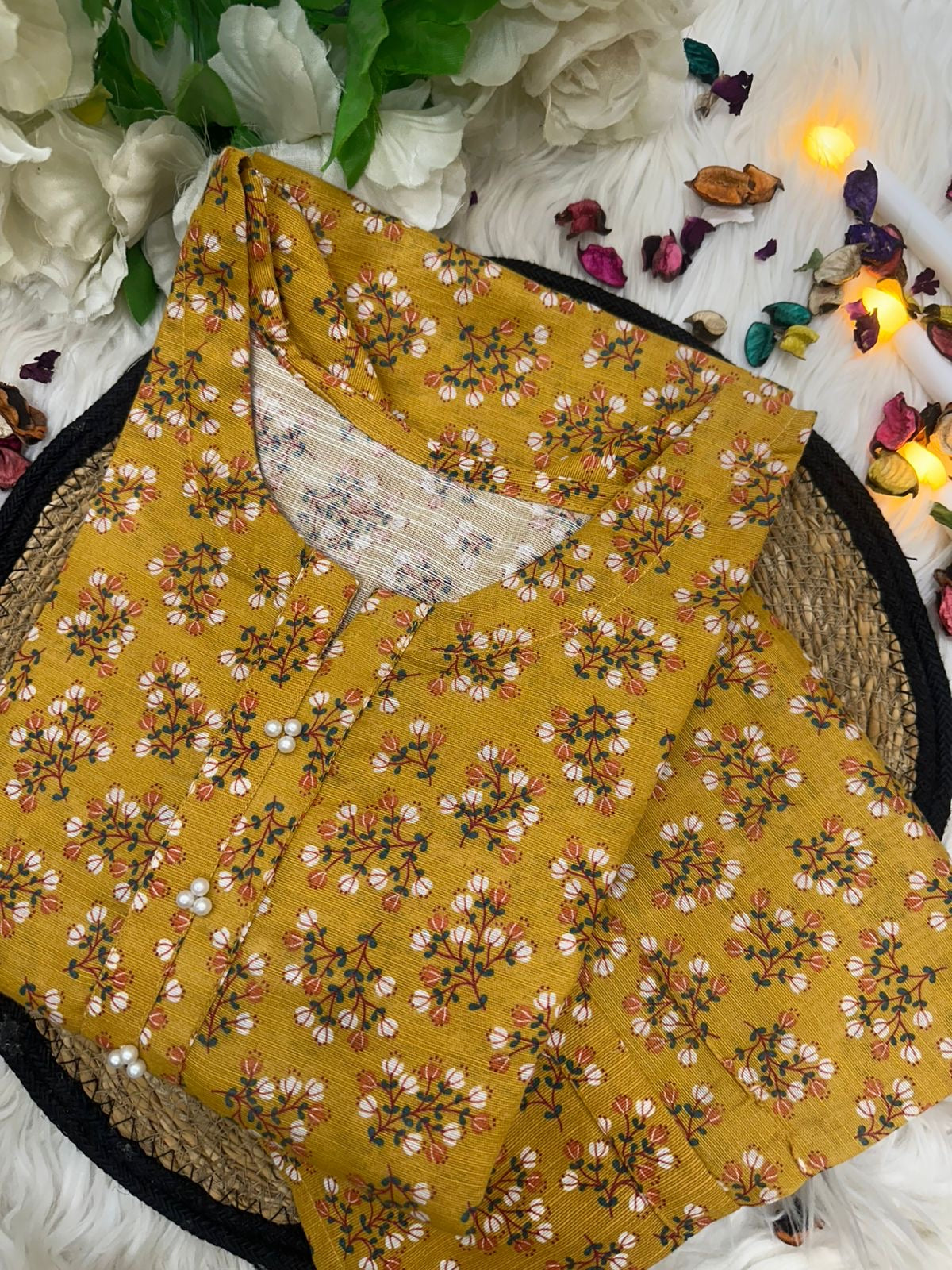 Bee yellow khaddar