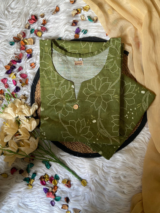 Parrot green khaddar