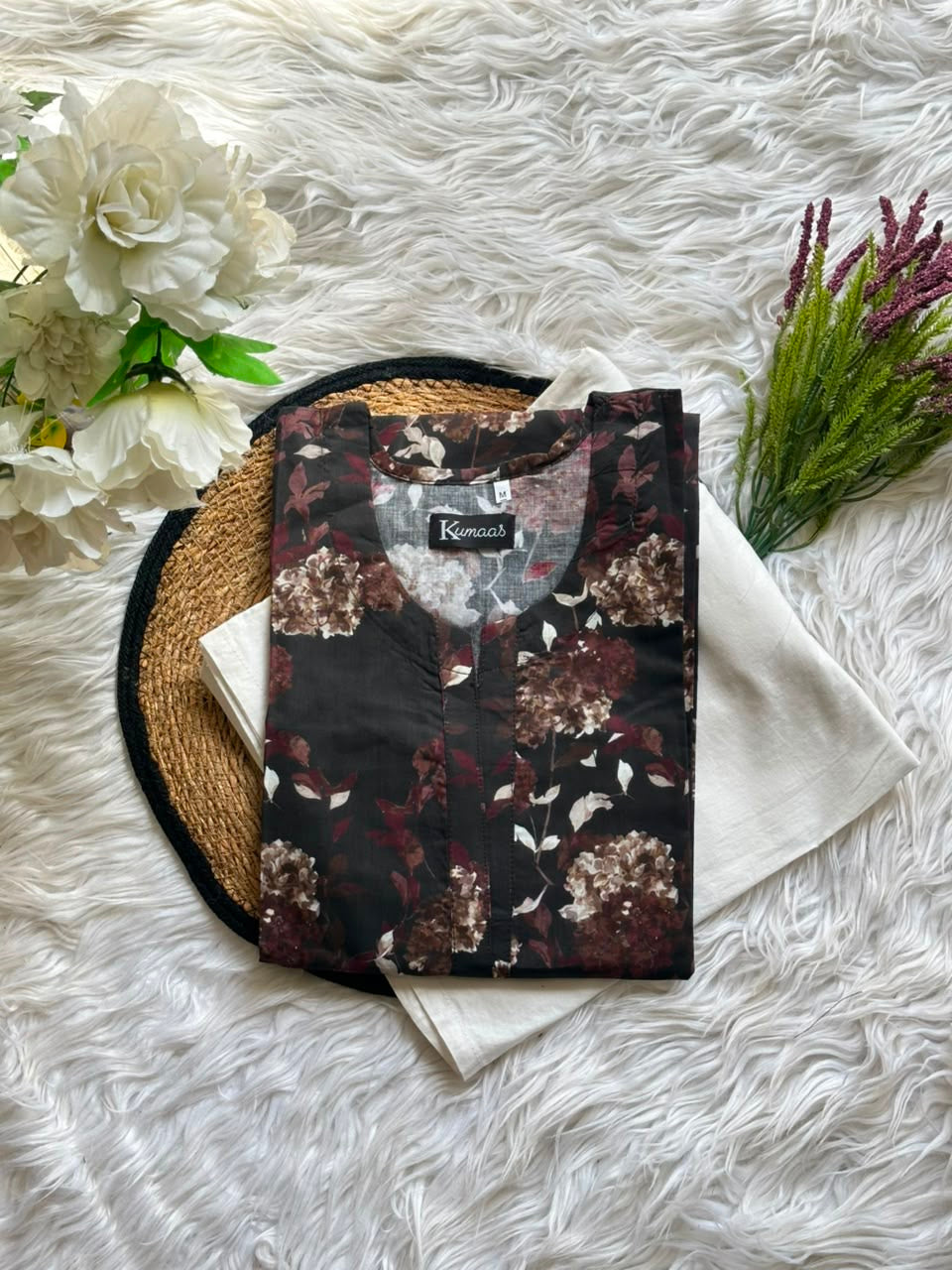 Rustic Mocha Lawn kurti