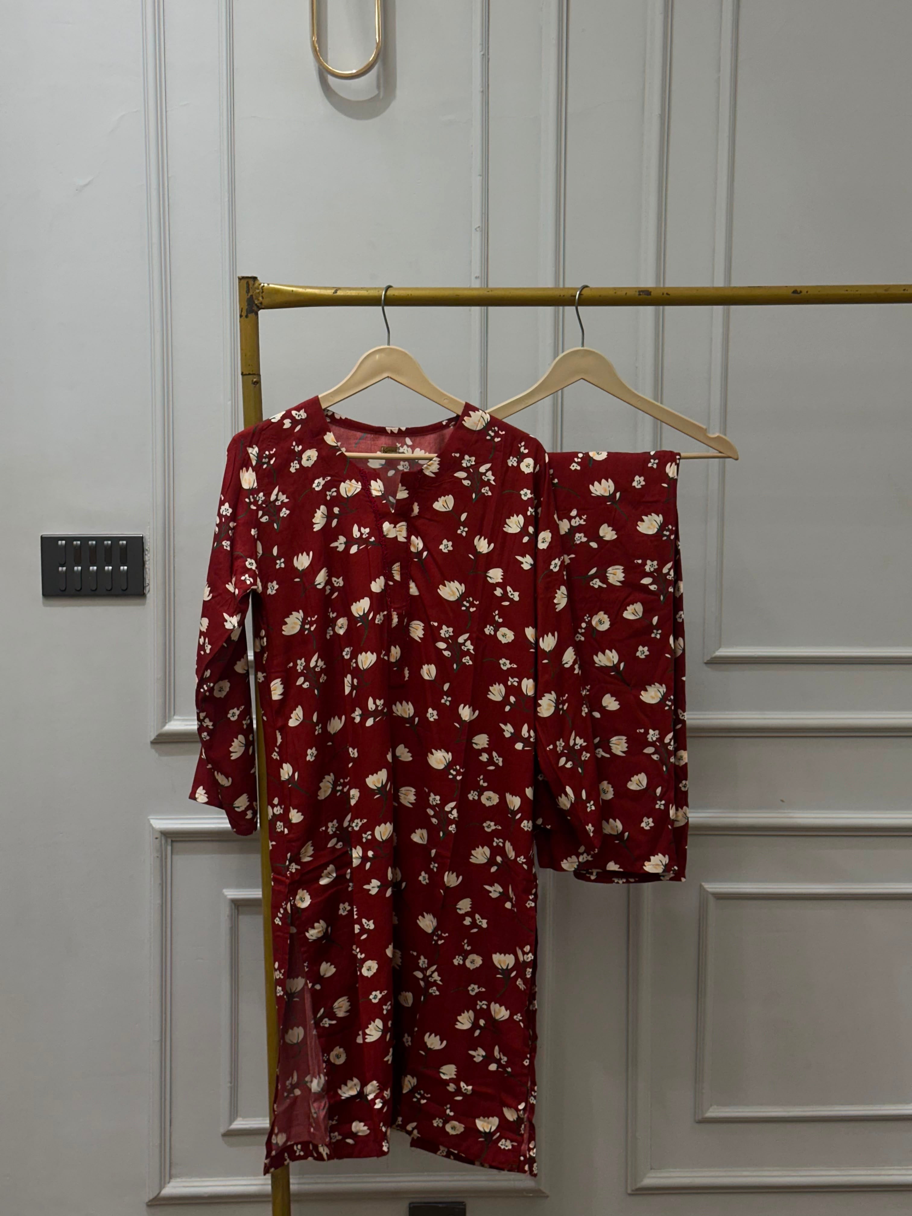 Warm red linen