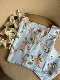 White peony linen