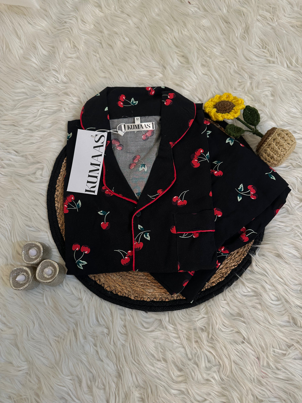 Cherry black pjs