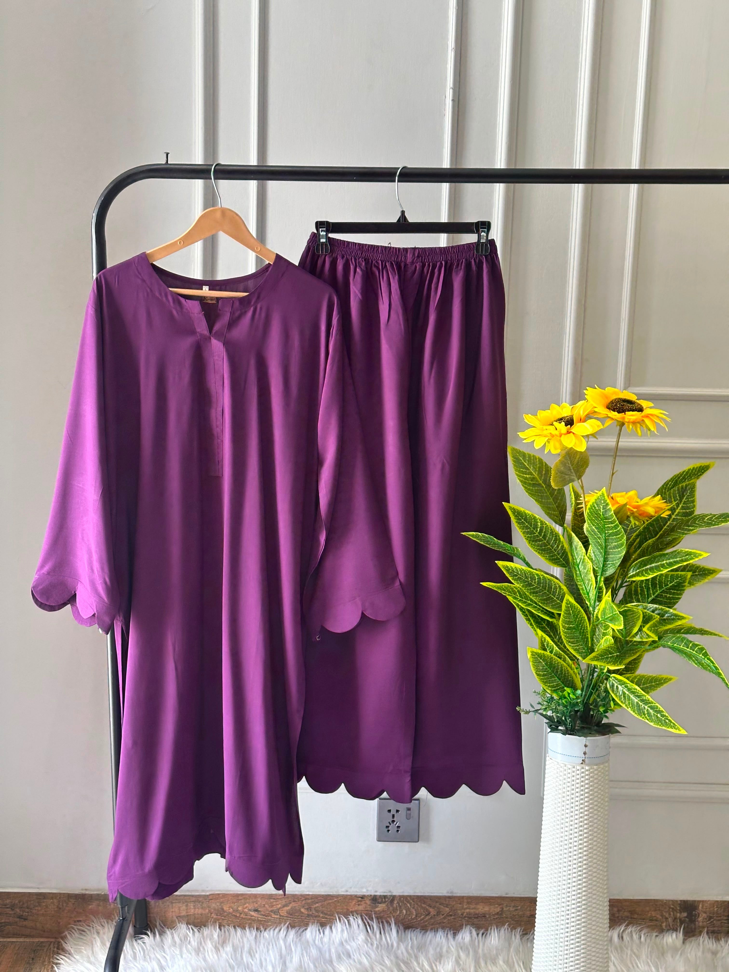 Royal purple linen