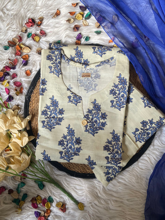 off white bloom khaddar