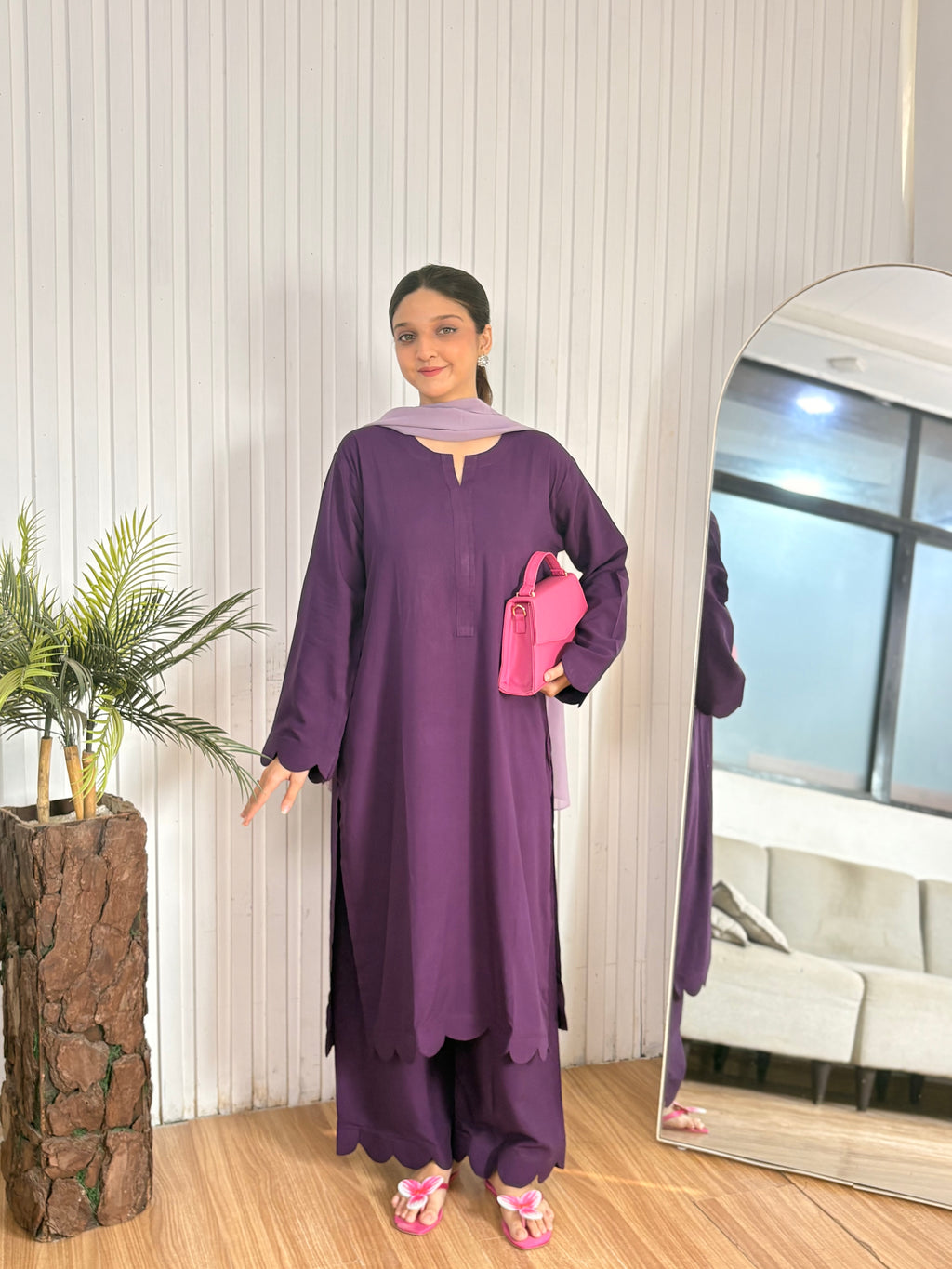 Royal purple linen