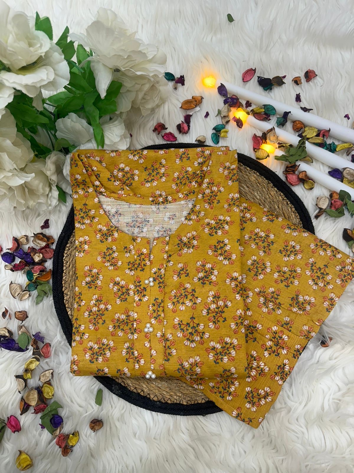 Bee yellow khaddar