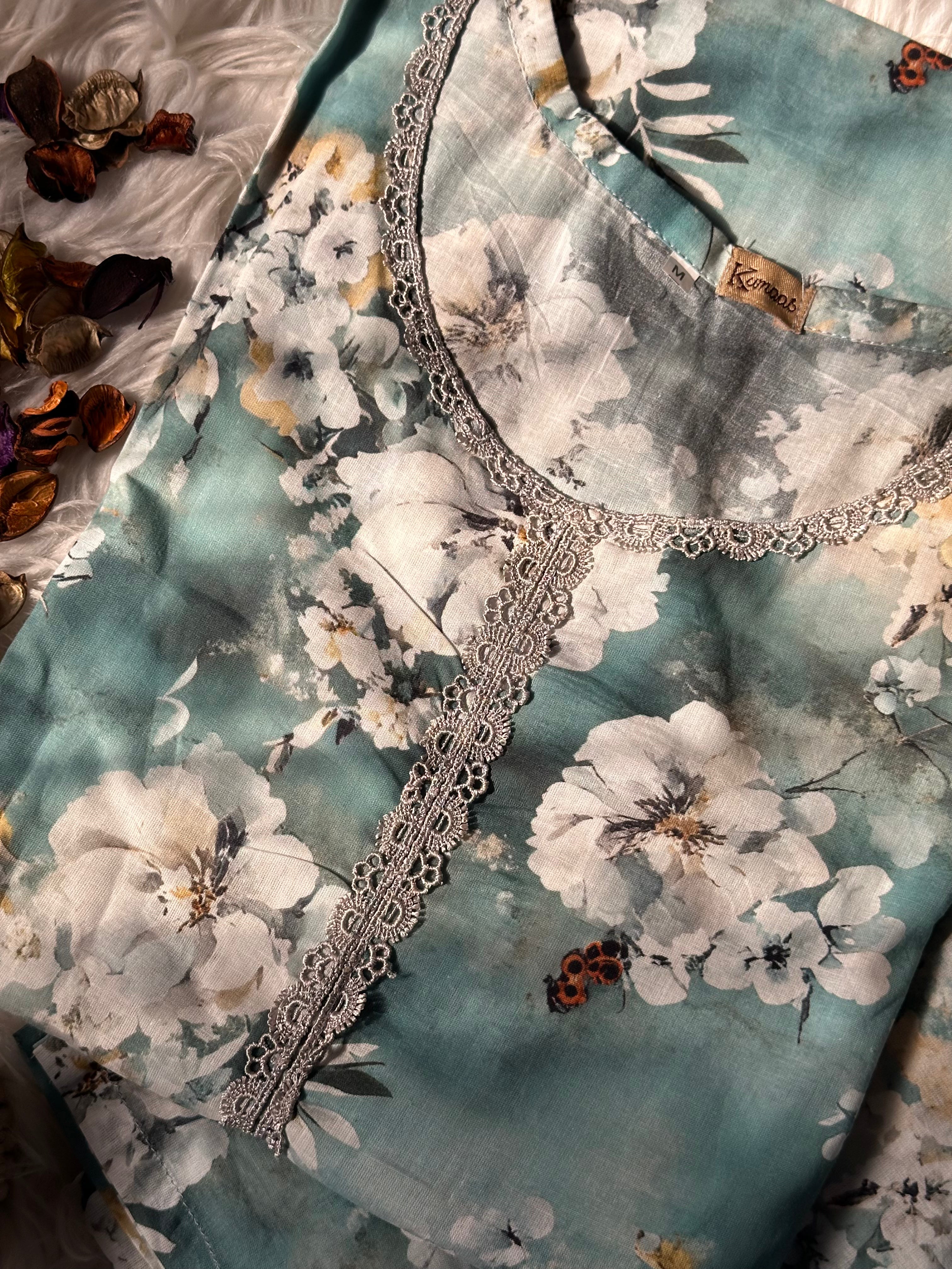 Cotton blue lawn