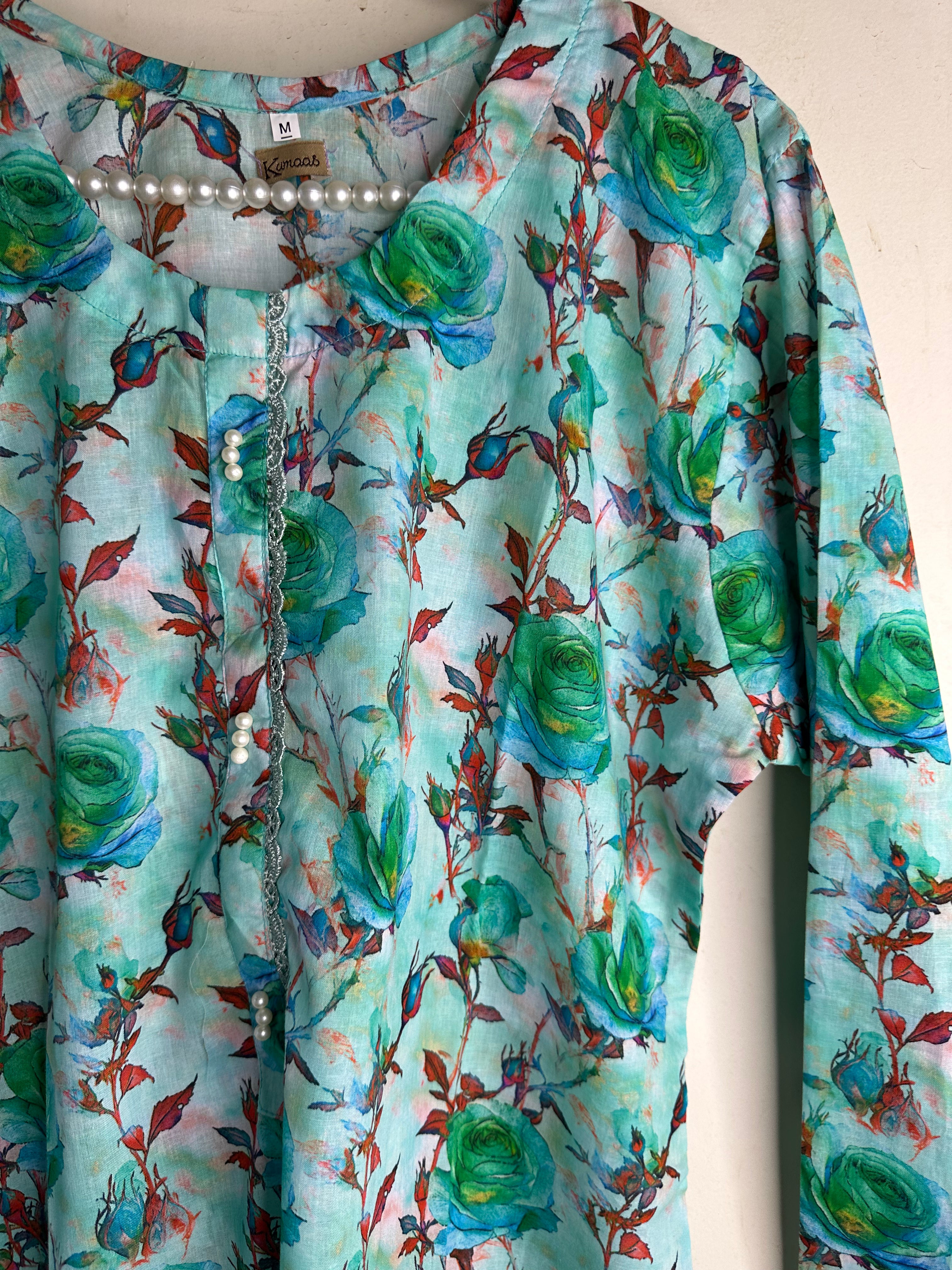 Floral ferozi lawn