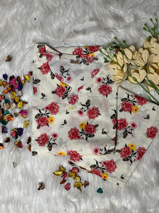 White flower lawn