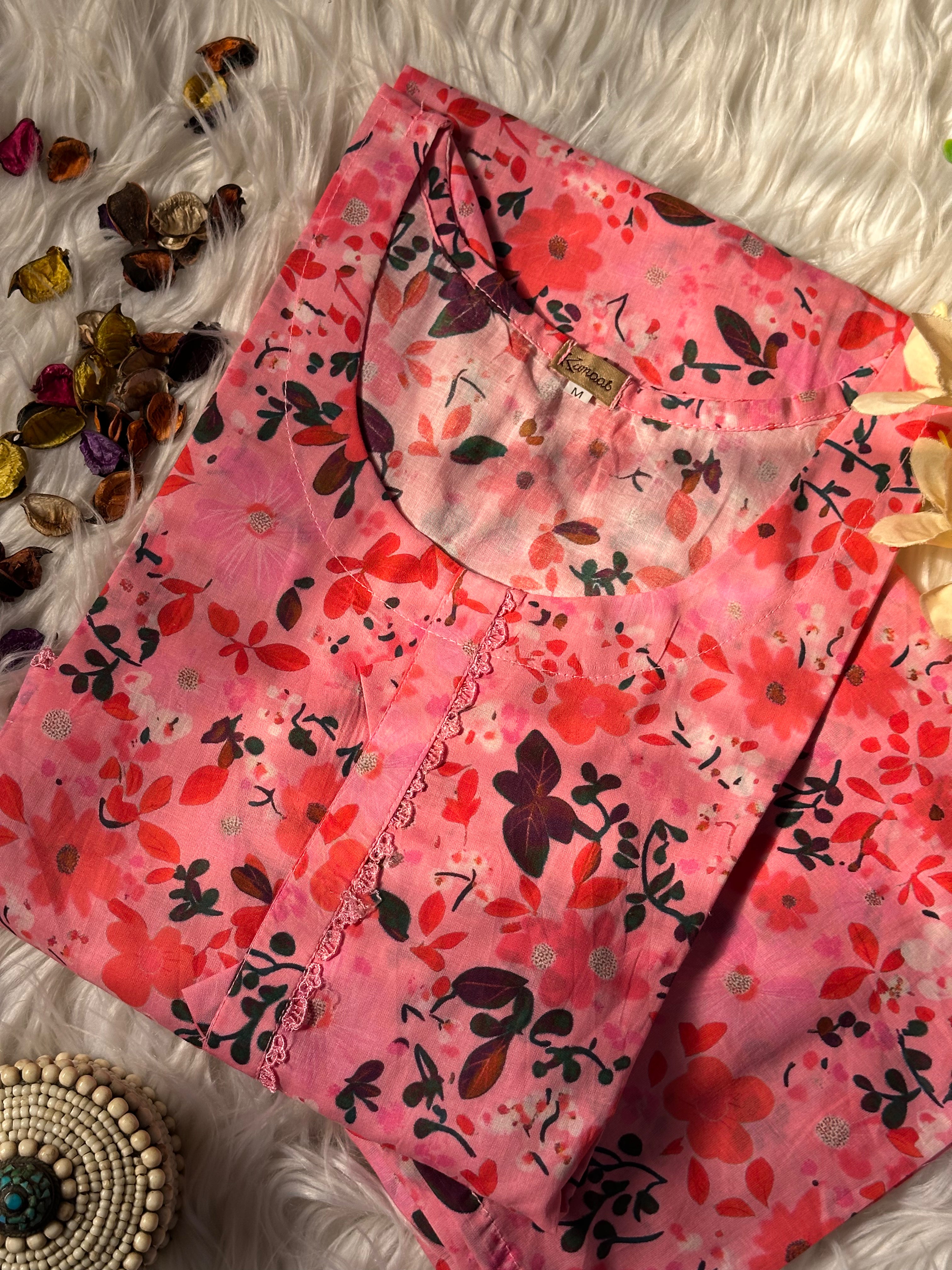 Pink tint lawn