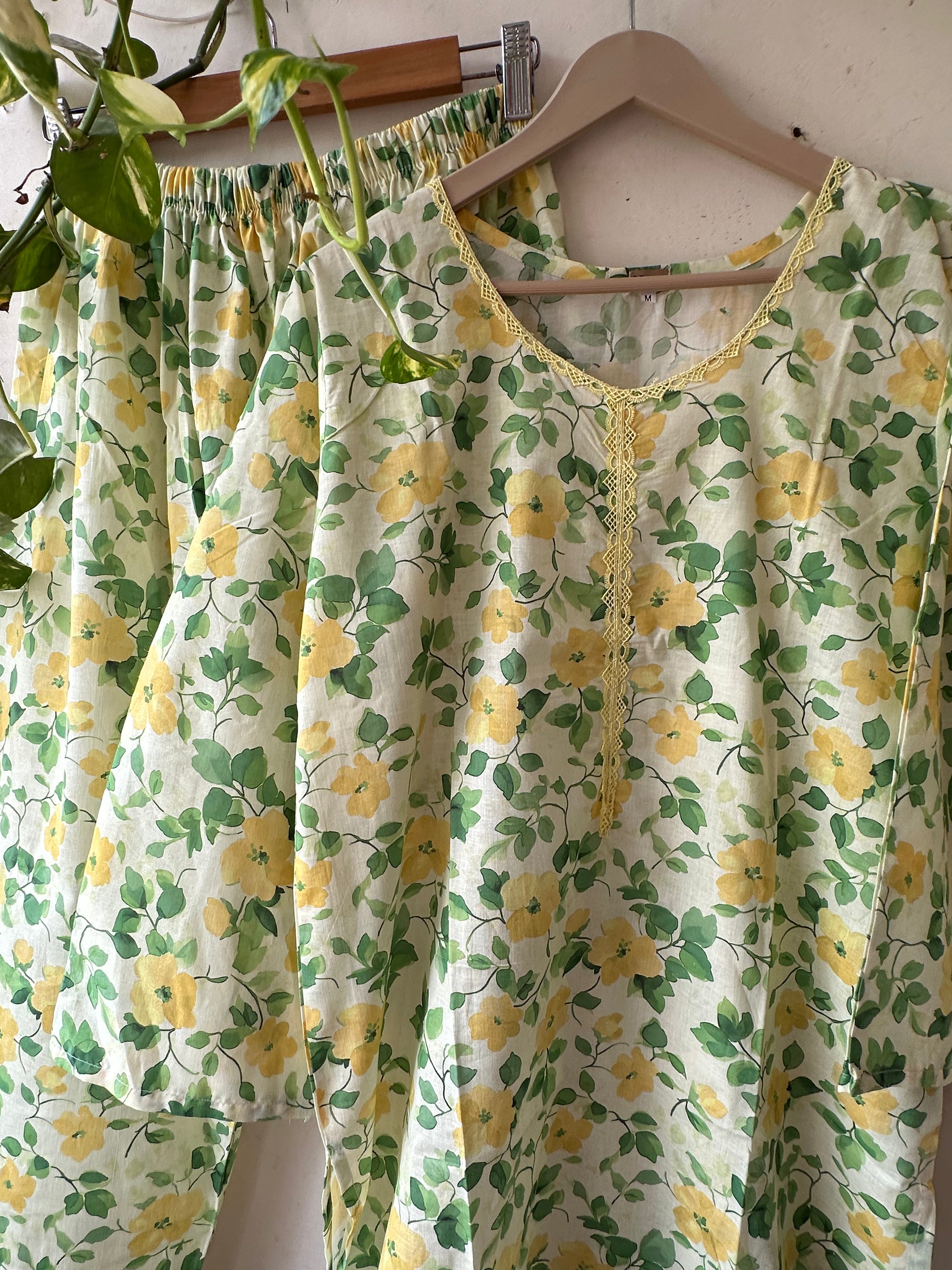 Floral pistachio lawn