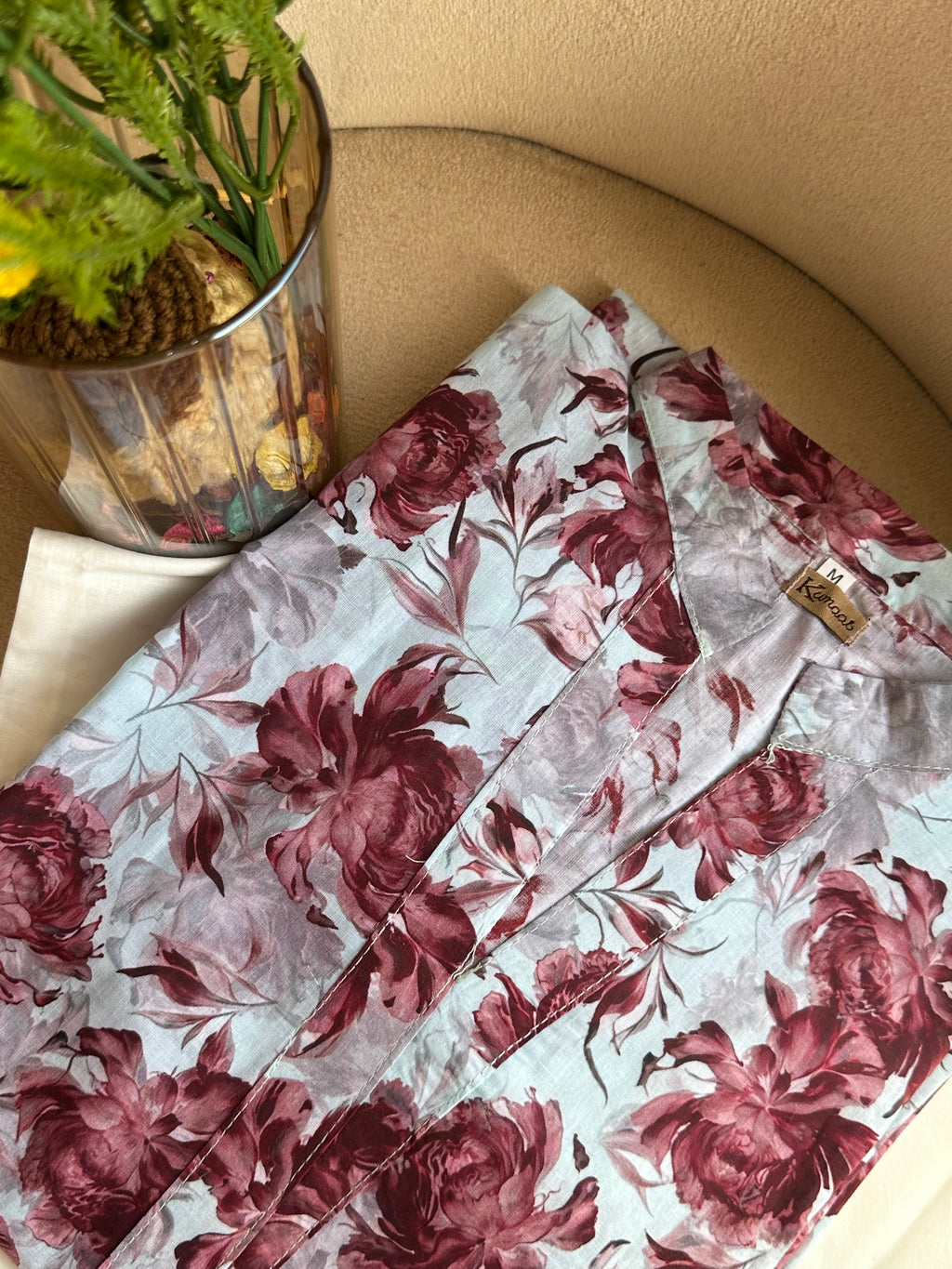 Ocean flower lawn kurti