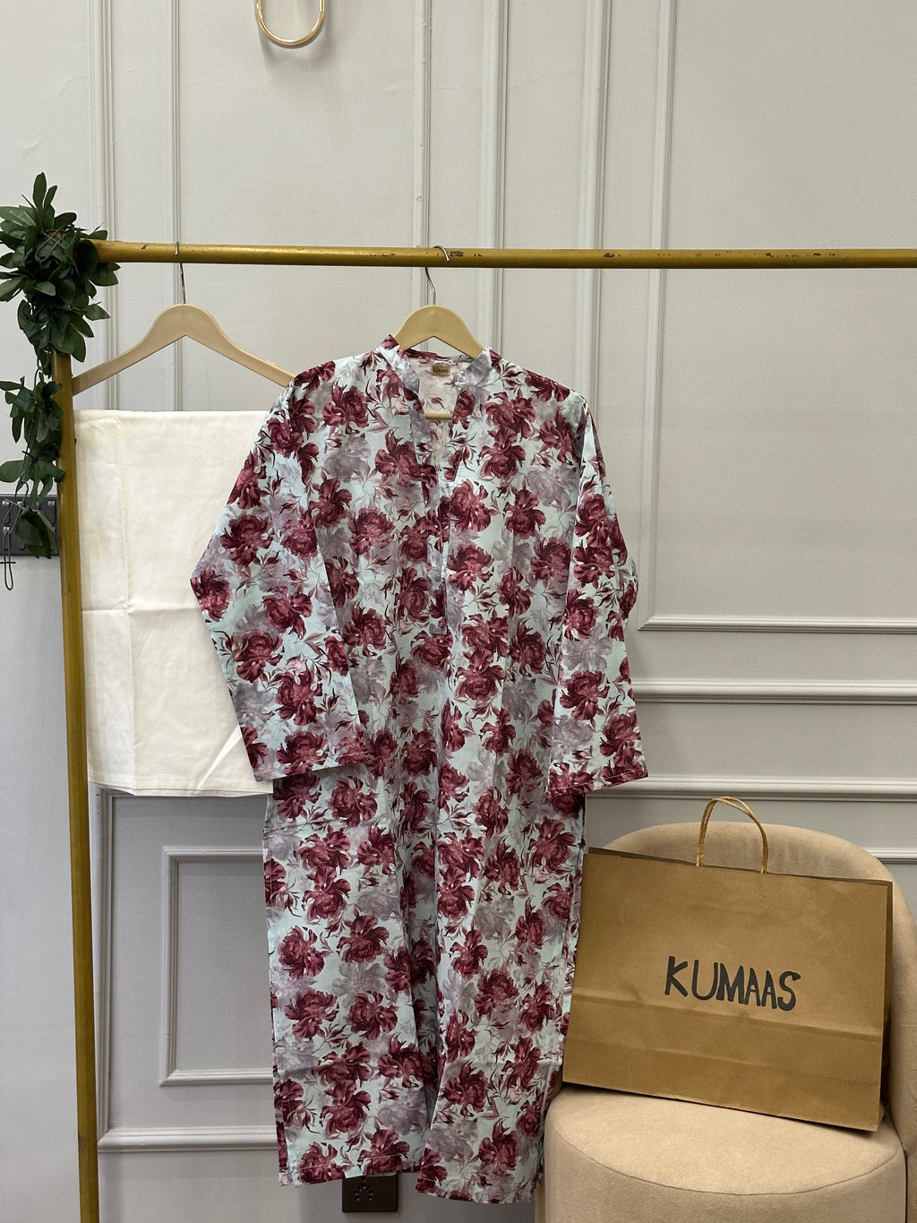 Ocean flower lawn kurti