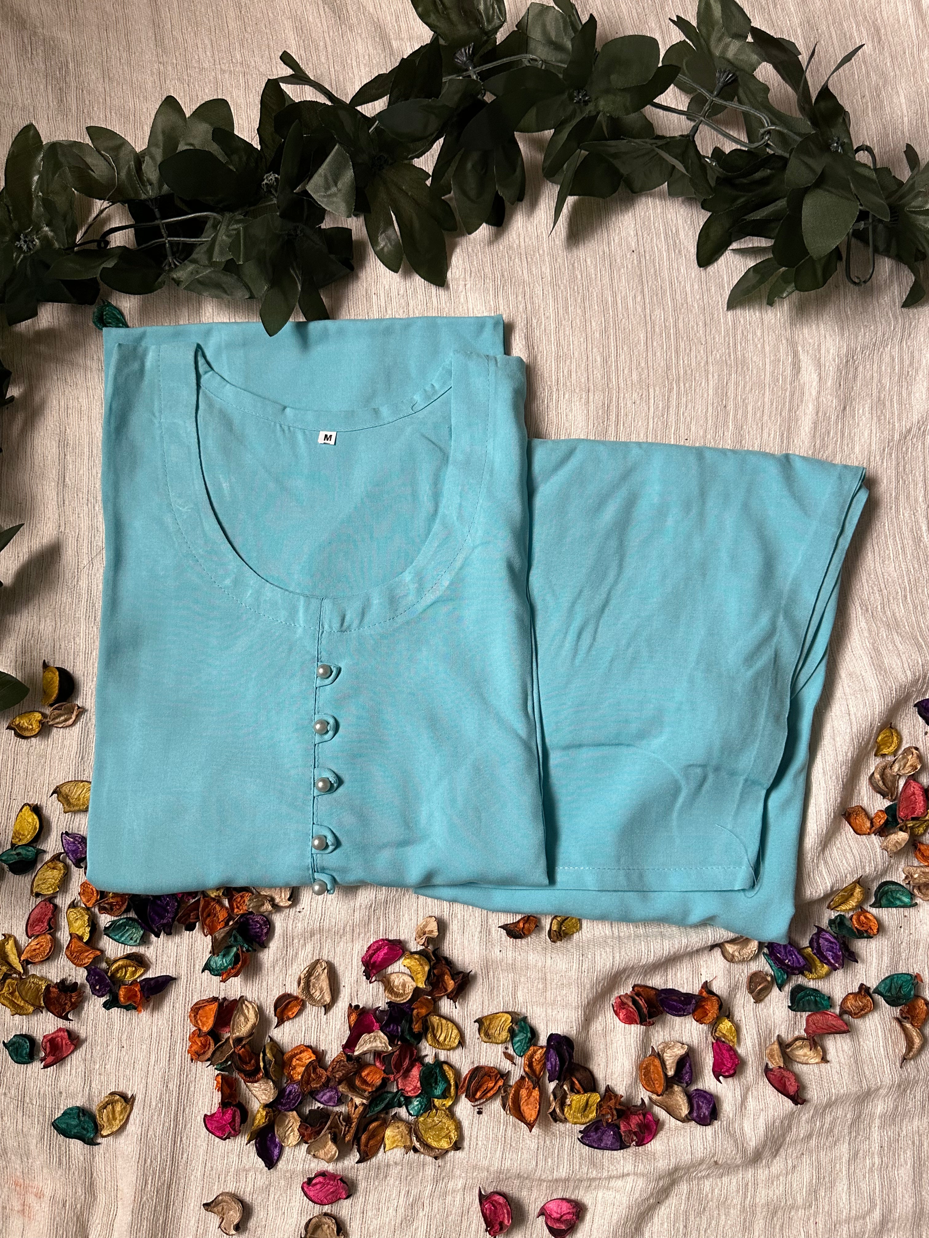 Ferozi linen solid