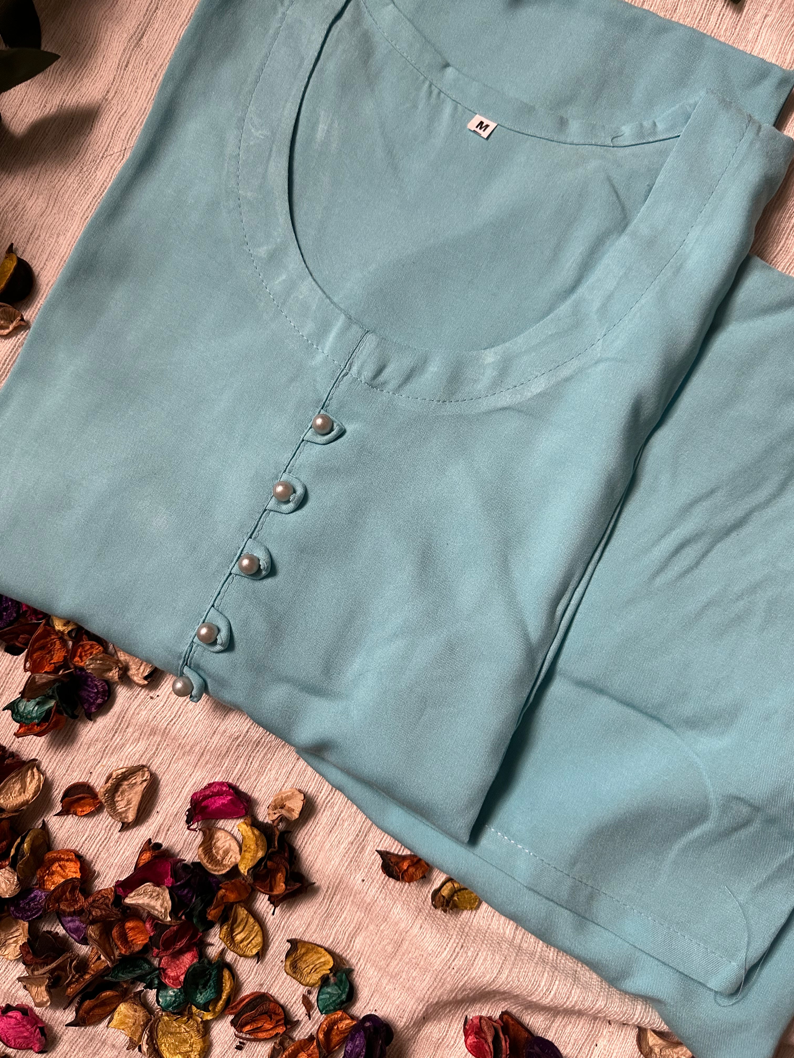 Ferozi linen solid